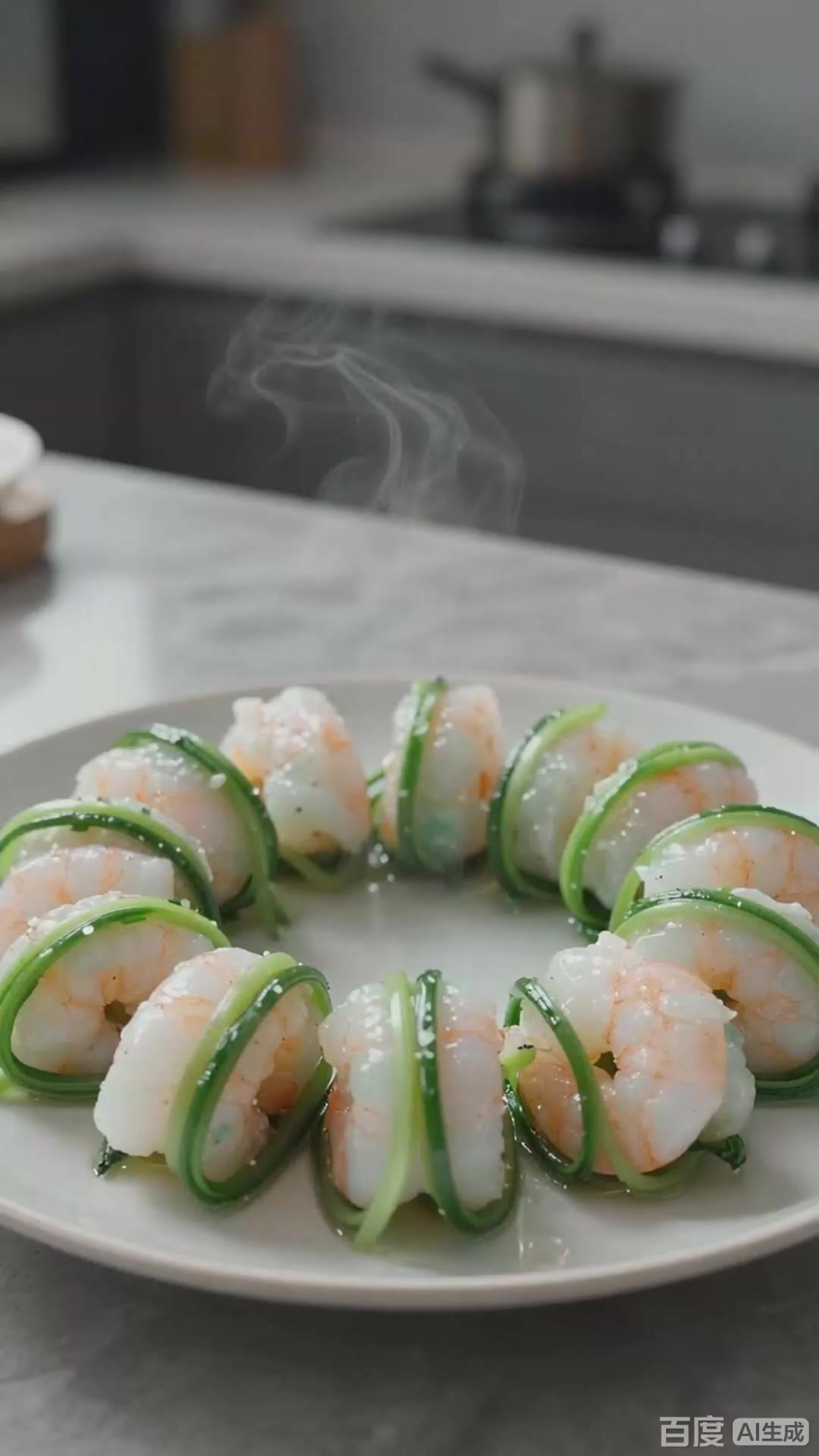 翡翠虾环:粤菜名肴,造型精致鲜爽适口_1