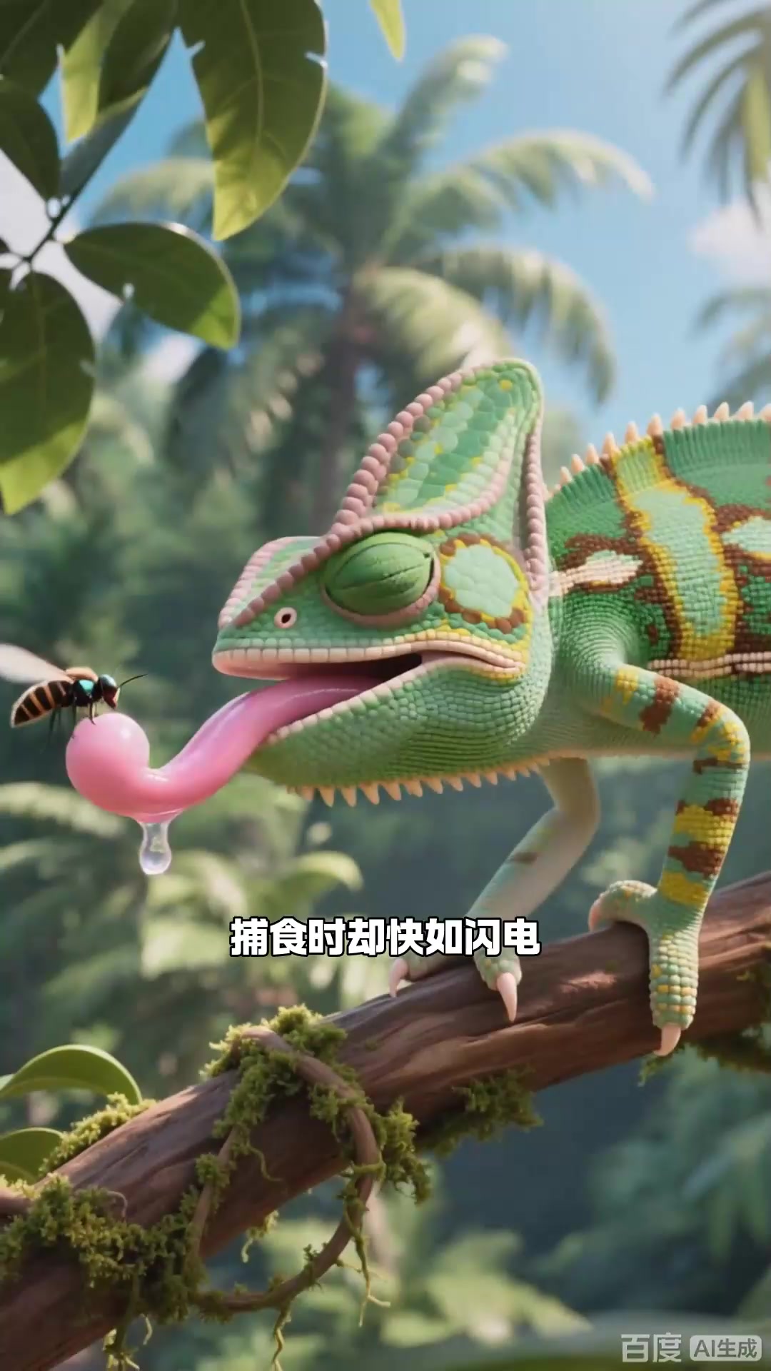 一个冷知识:变色龙舌头比身体长_1