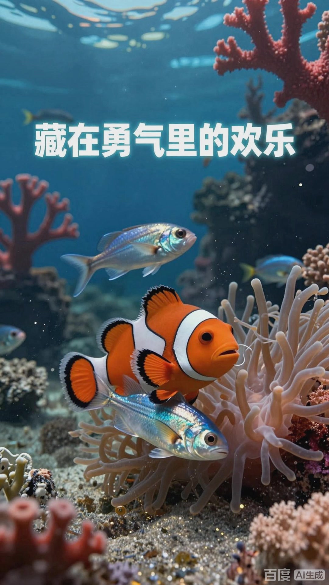 小丑鱼与小鱼的欢乐海底游