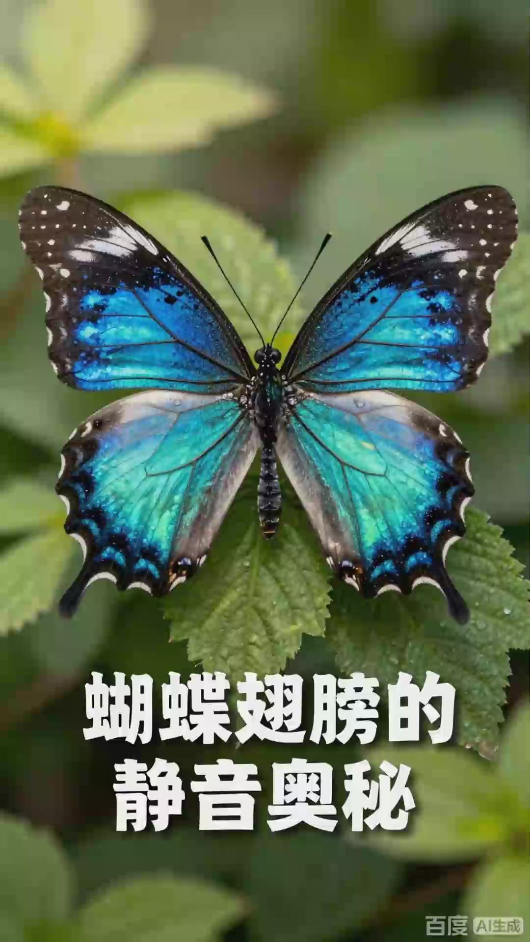 蝴蝶扇动翅膀几乎无声,鳞片吸收