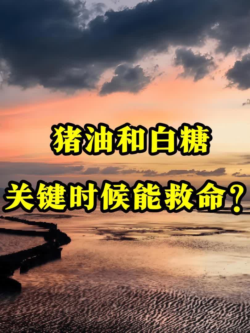 猪油和白糖，能救命？