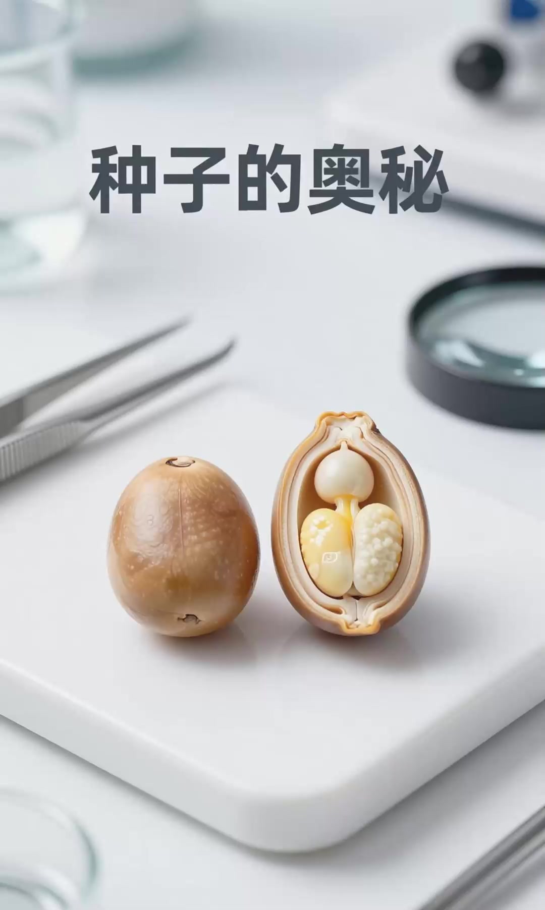 种子的结构，菜豆玉米种子剖开！