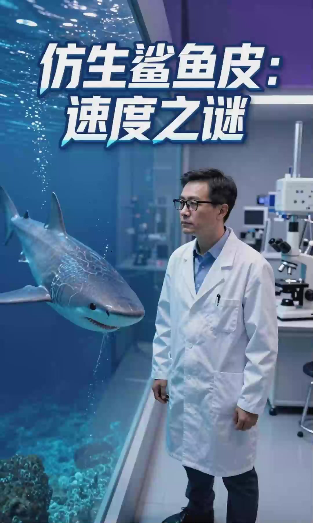 仿生鲨鱼皮，减阻结构降低阻力。