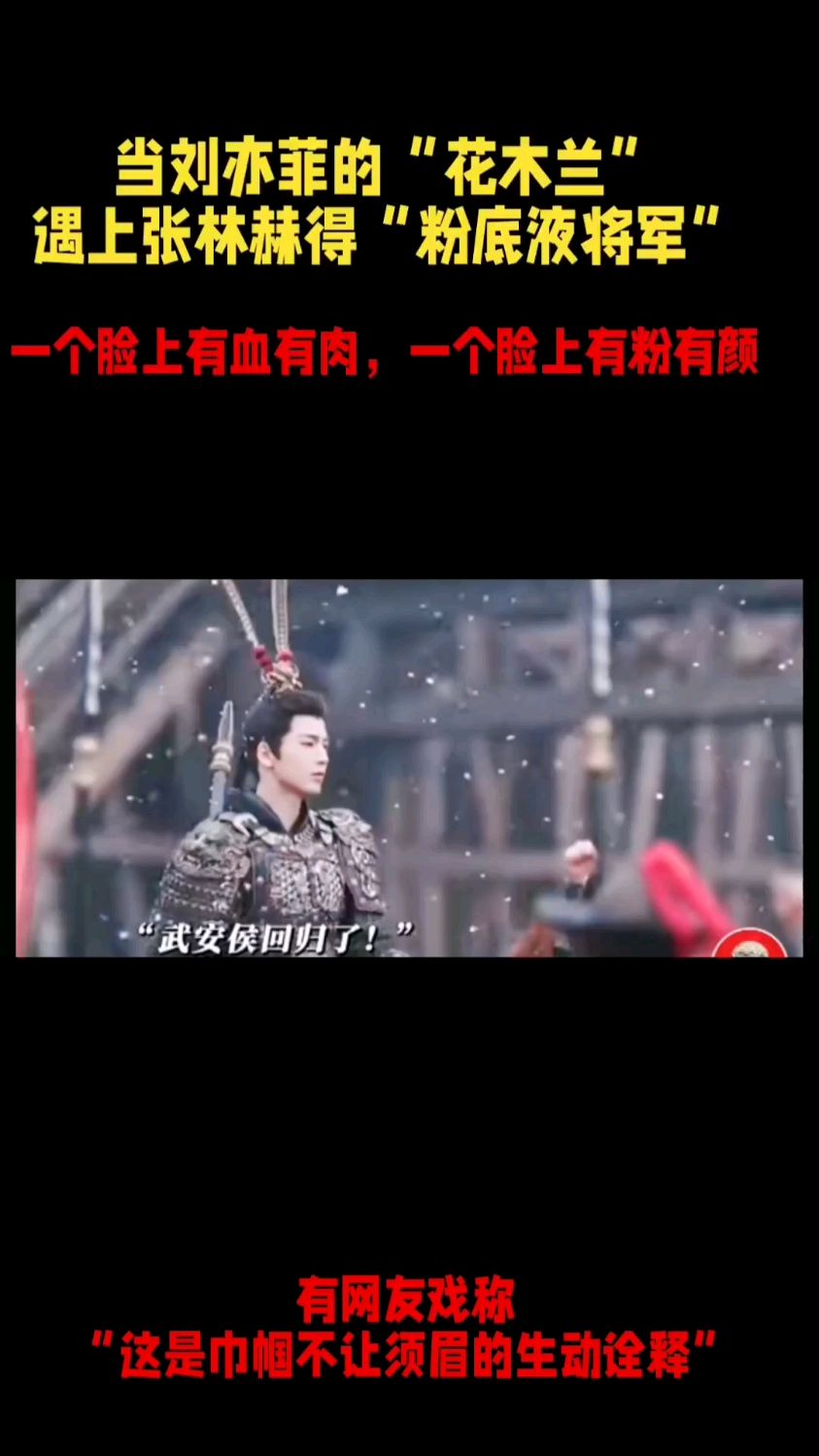 刘亦菲的“花木兰” 遇上张凌赫的“粉底液将军”