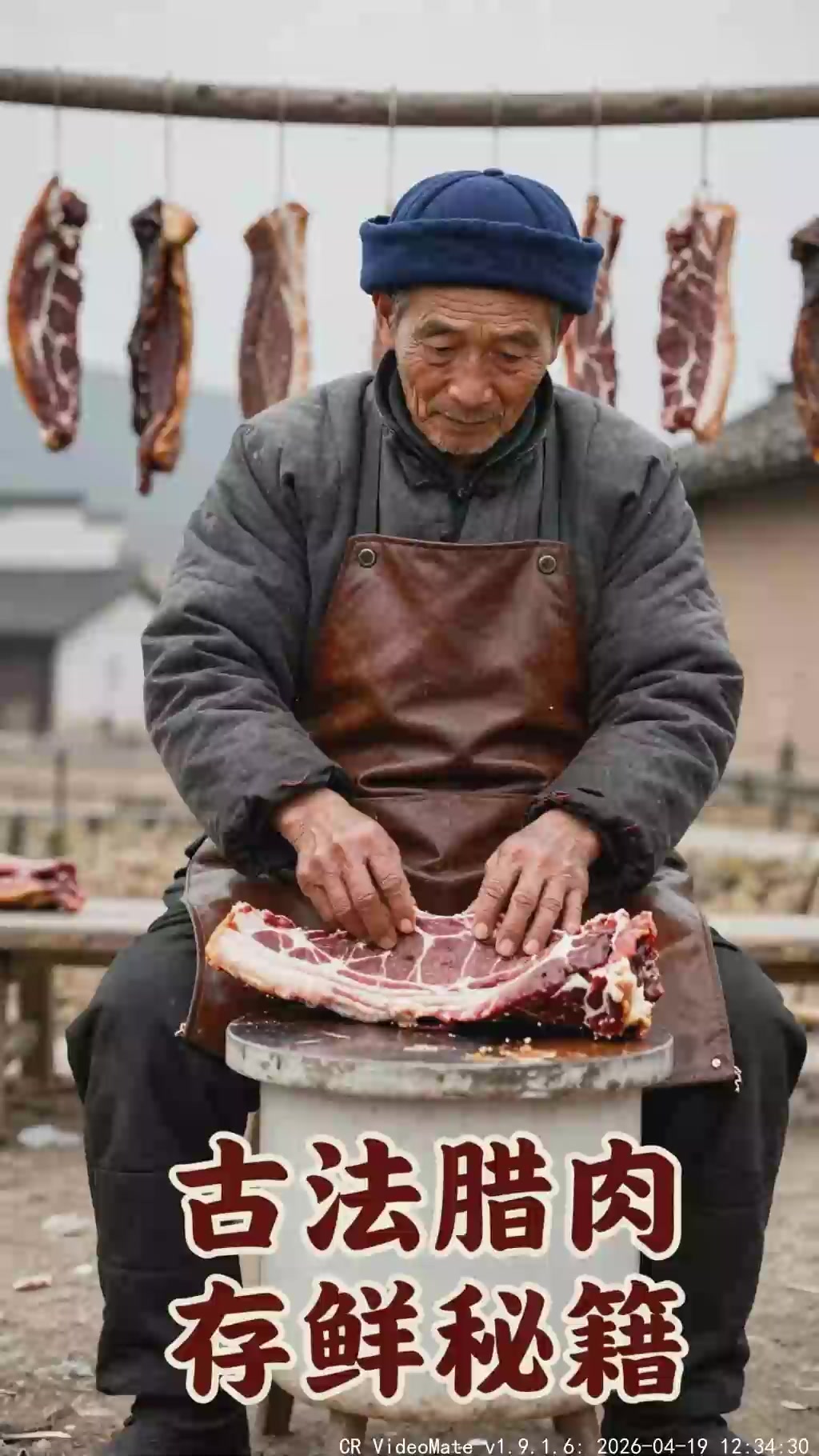 古代没有烘干机？风干腊肉，腊味香浓耐存半年之久