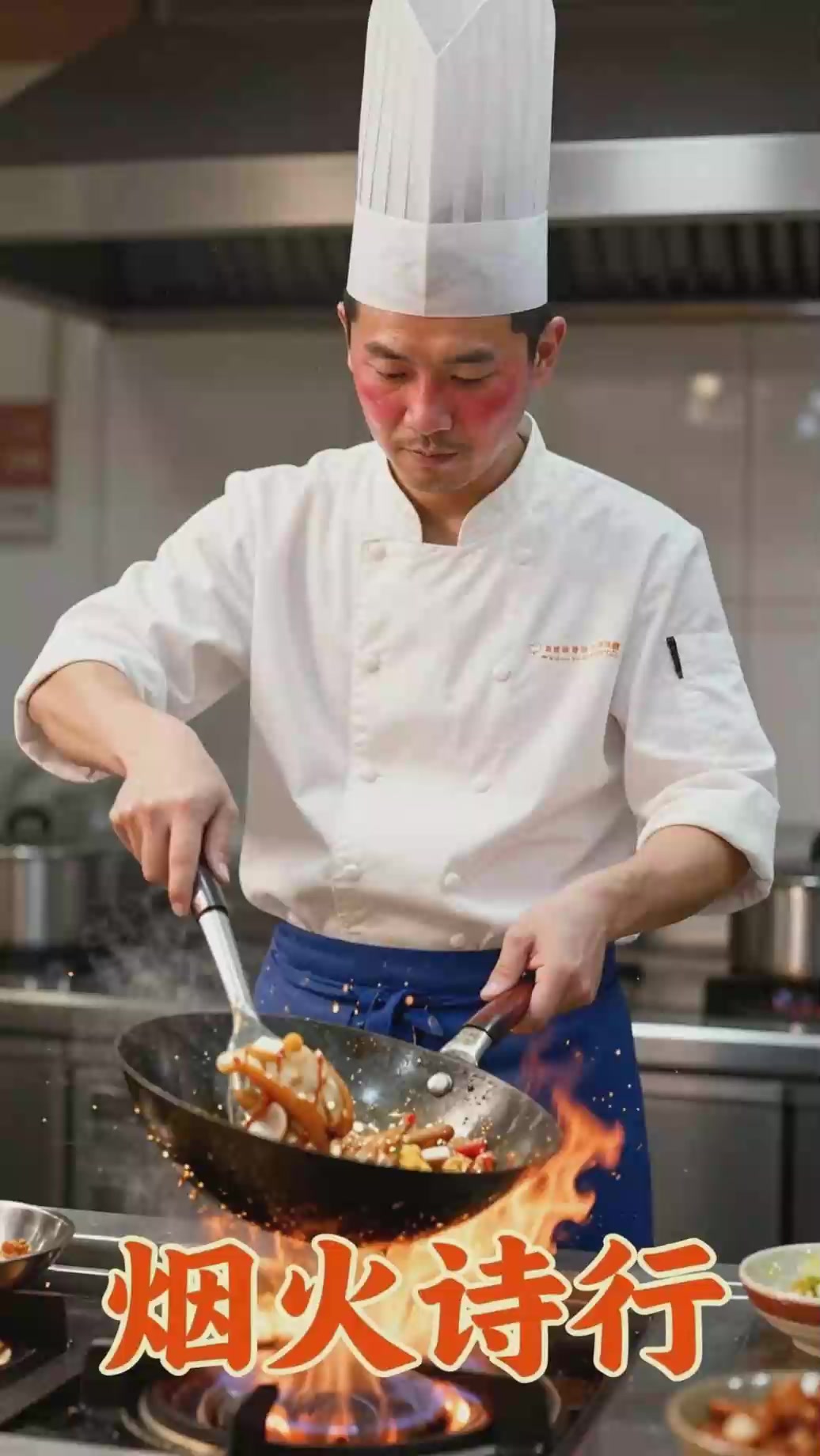 铁锅炒菜翻炒碰撞声，中式厨房烟火经典声响