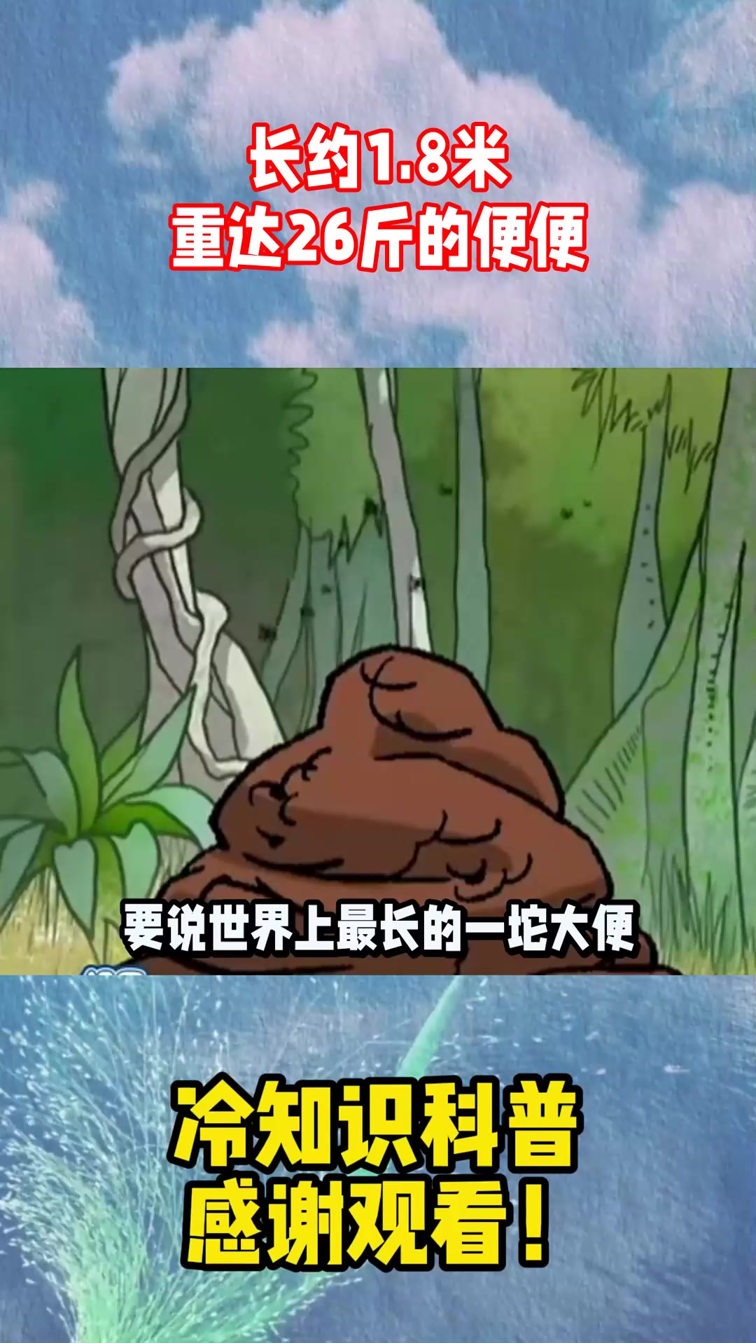 长约1.8米，重达26斤的便便