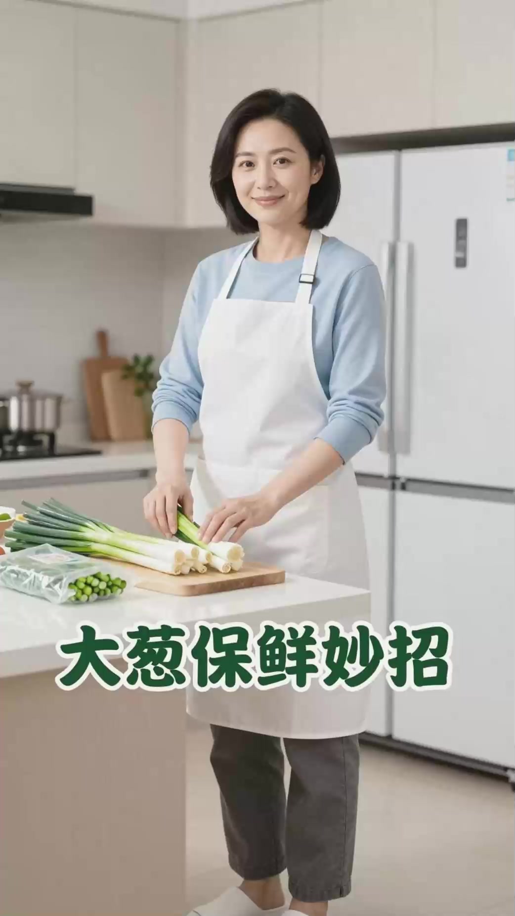 没想到！大葱冷冻保存法，切段分装冷冻长期锁住鲜味。