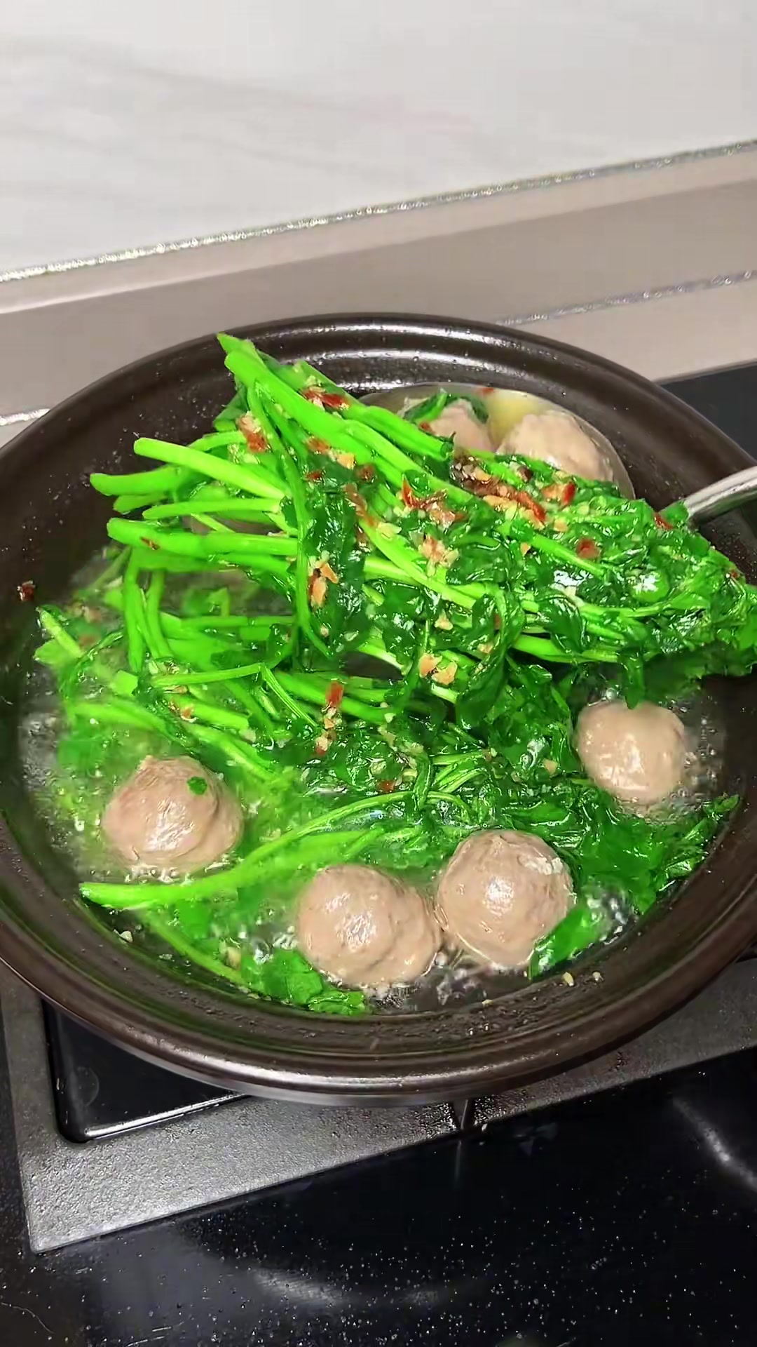 牛肉丸西洋菜汤！