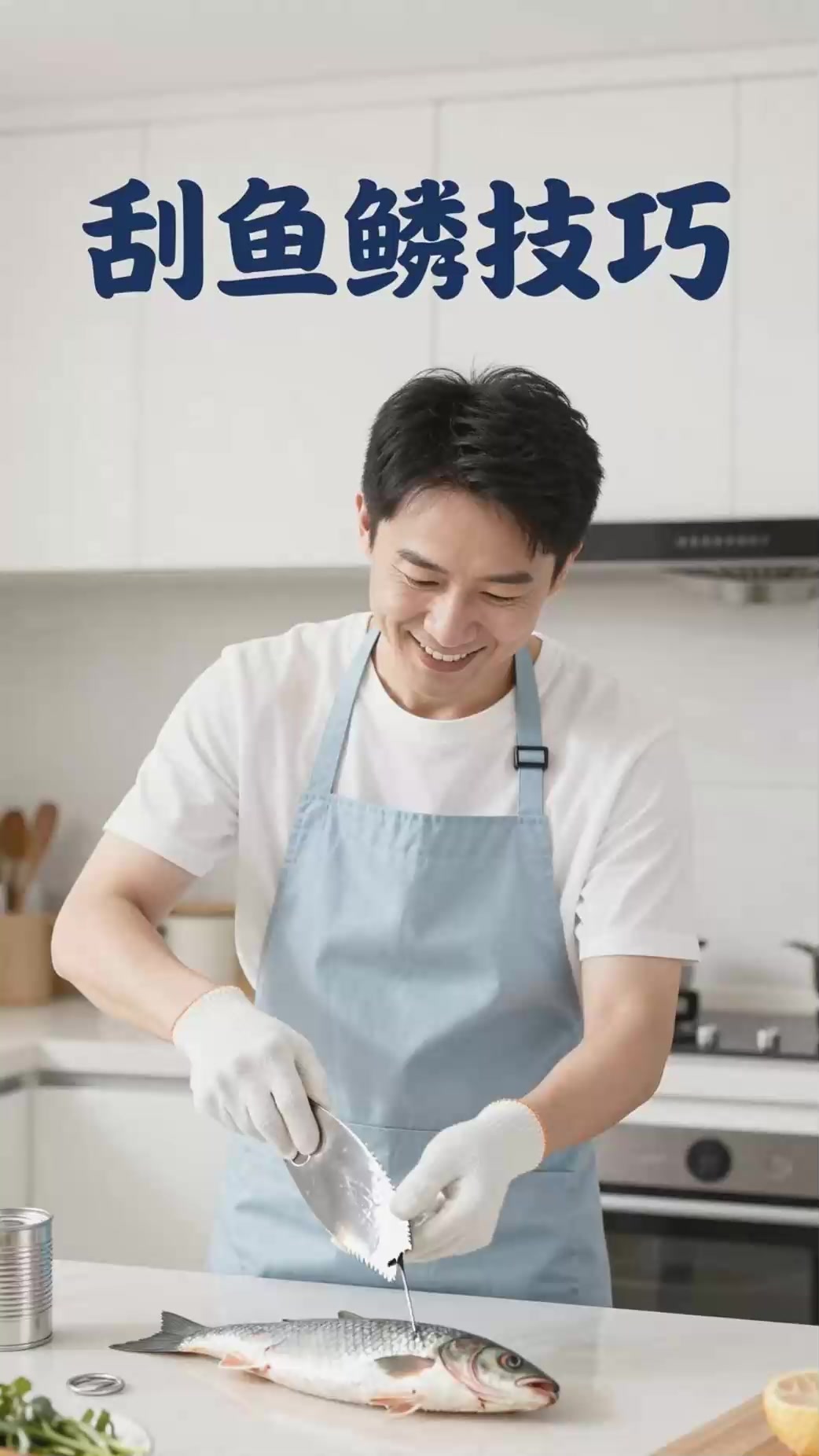 《易拉罐剪成铝片刮鱼鳞，比买的好用》