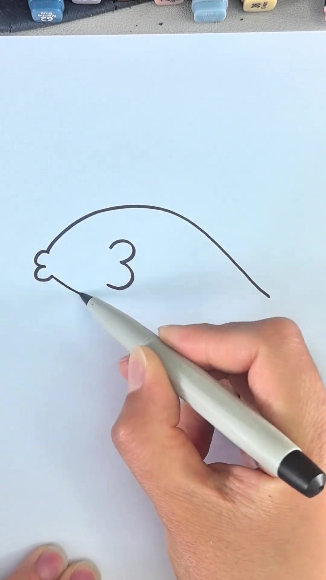 小鱼简笔画 正反两个3画小鱼简笔画