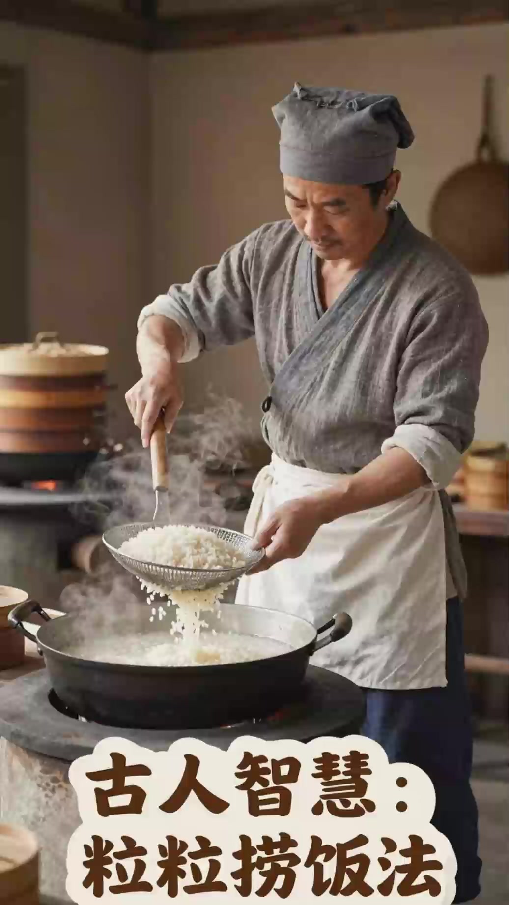 古人怎么让米饭粒粒分明?捞饭法电饭煲做不到。
