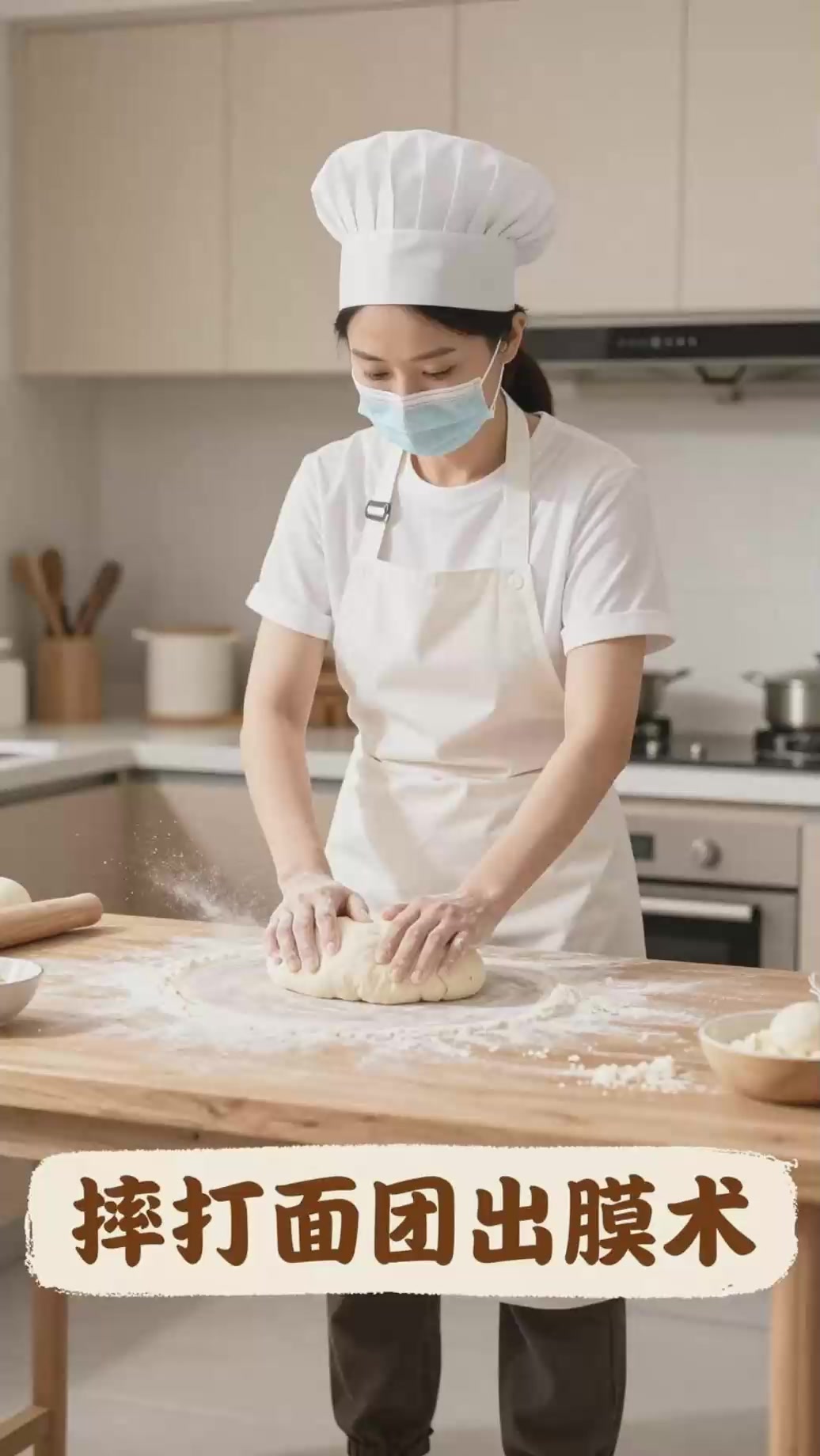 没有面包机怎么揉出手套膜？摔打面团法很解！