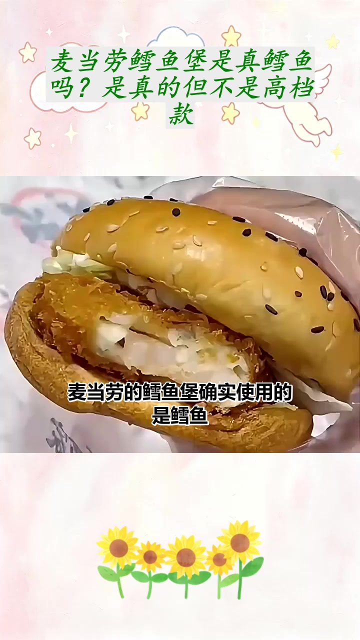 麦当劳鳕鱼堡是真鳕鱼吗？是真的但不是高档款