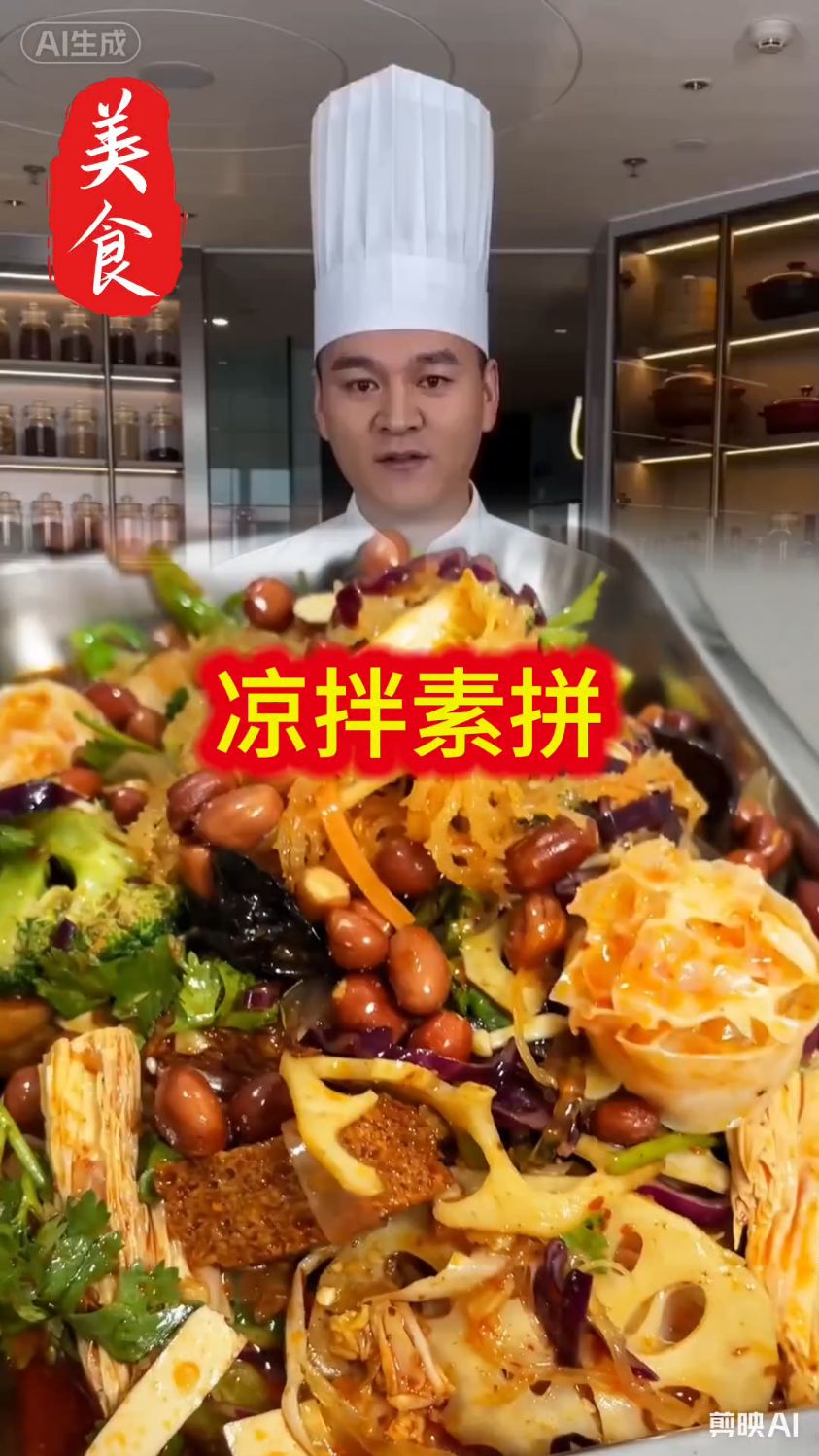 凉拌素拼。夏季到了,喝酒的好菜品