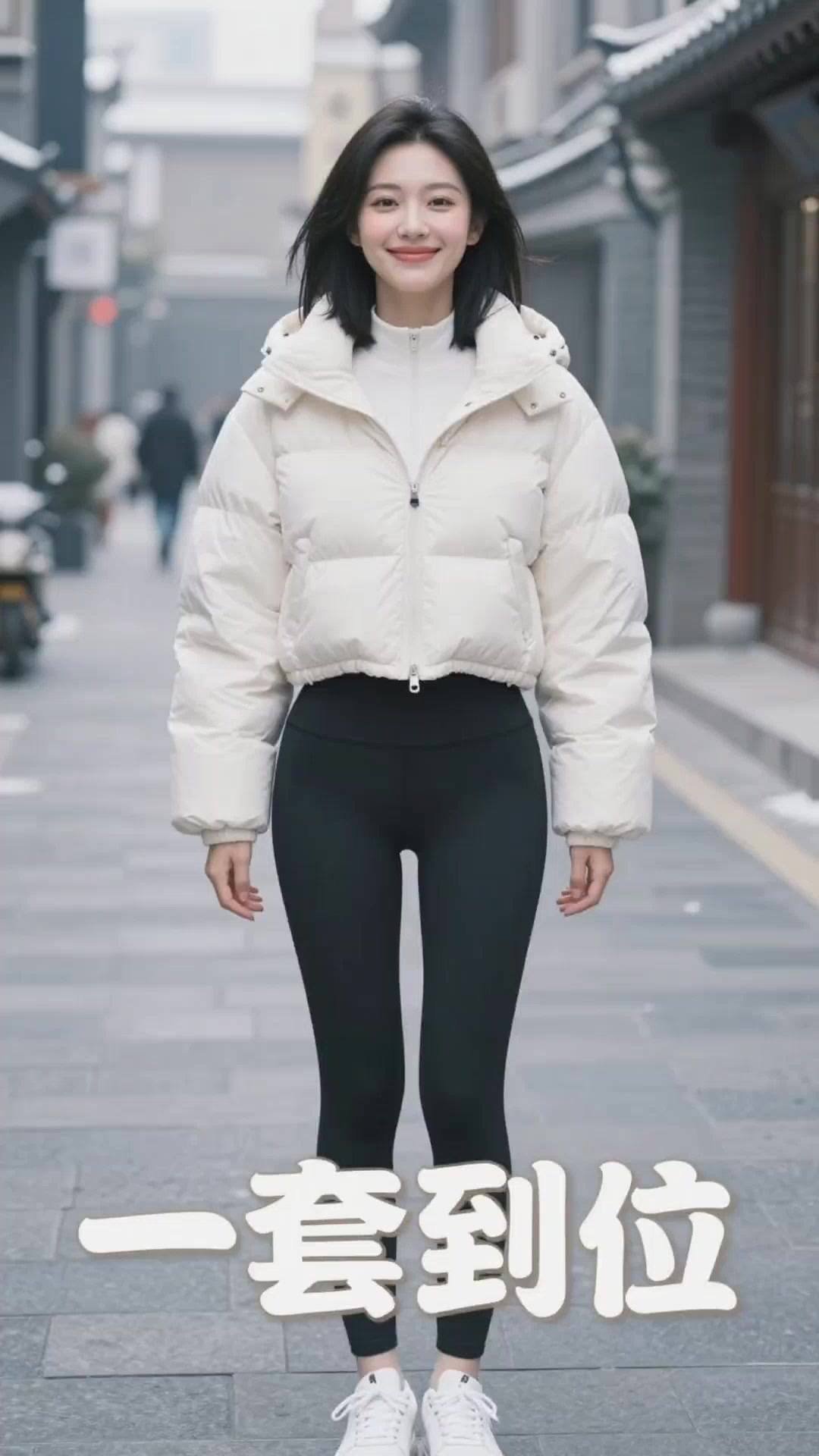 厚实羽绒服+鲨鱼皮打底裤，入冬季节保暖天花板吧！