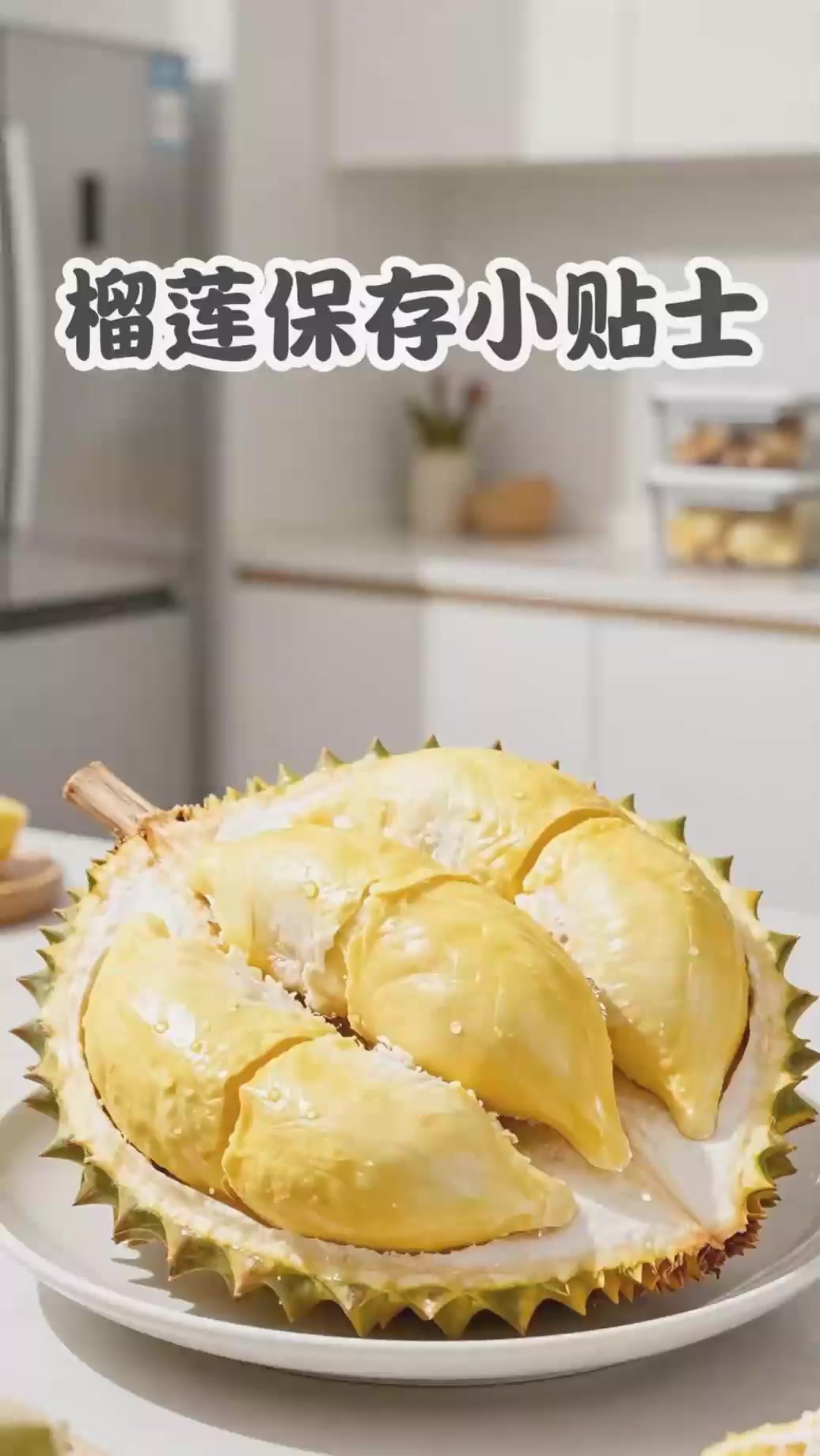 榴莲果肉存放变质？密封冷藏短存，尽快食用更健康。