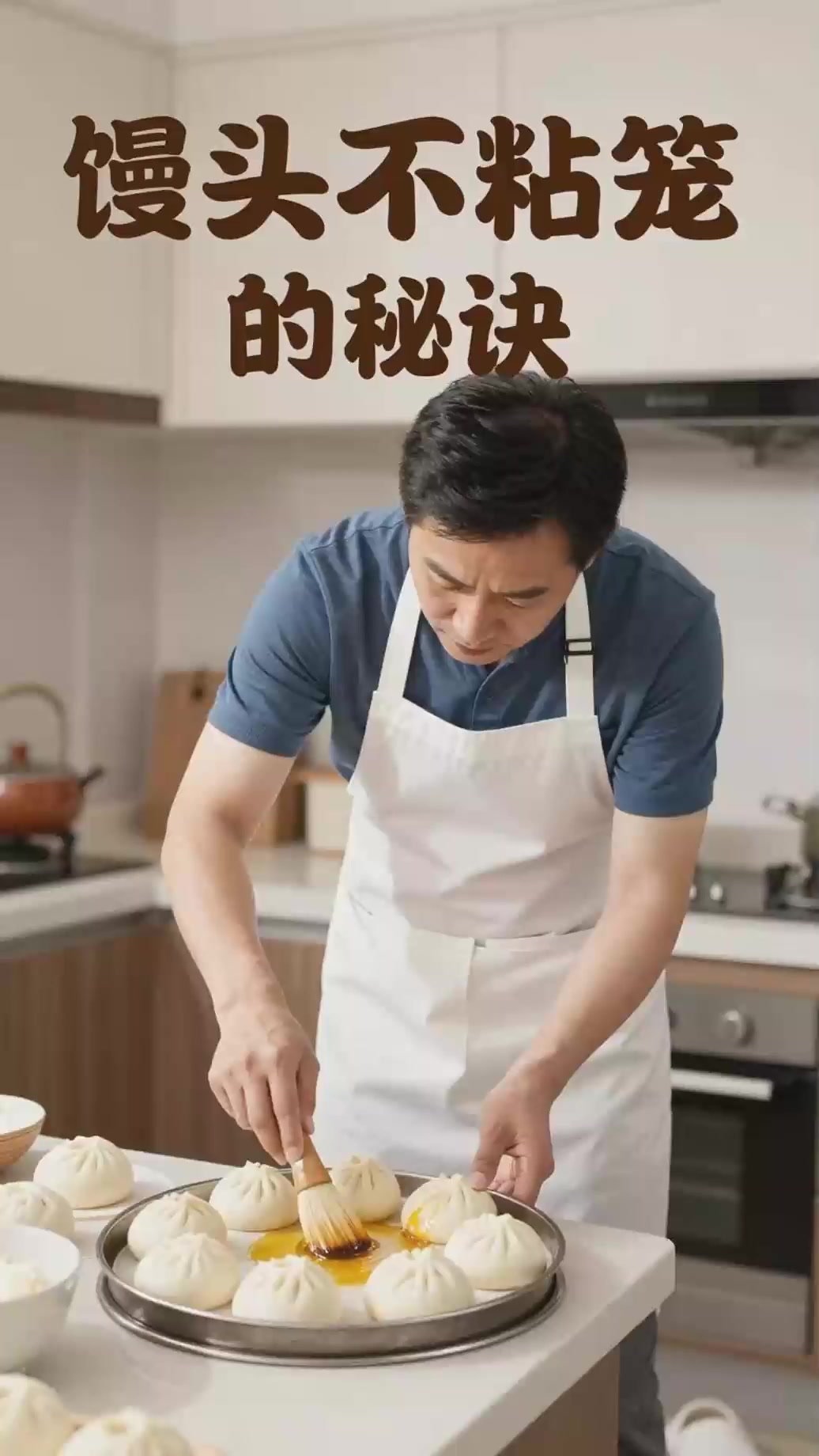 蒸馒头底部粘笼屉？笼屉刷油或铺蒸笼布不粘连。