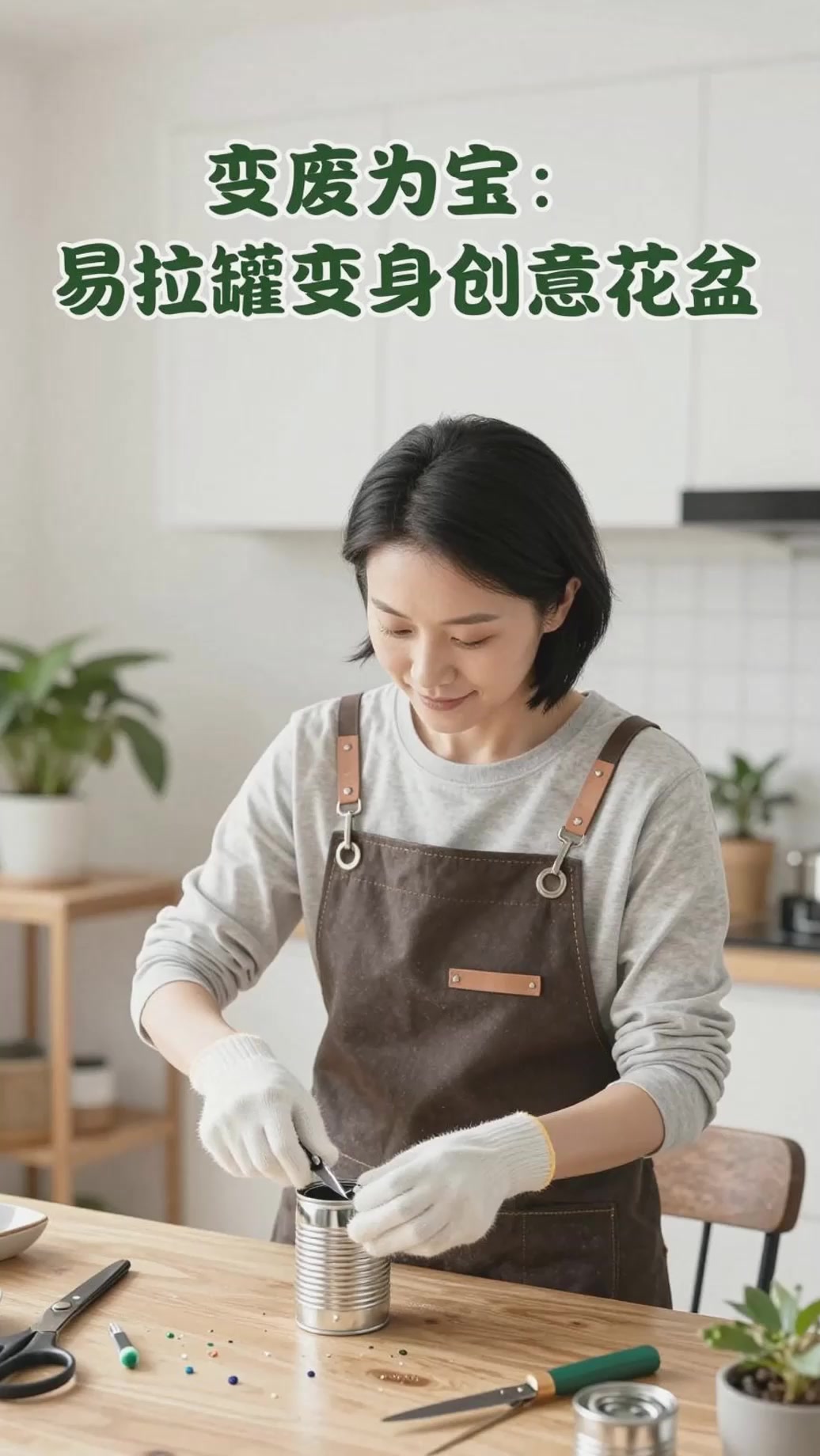 涨见识！废旧易拉罐裁剪，制作简易花盆创意十足！