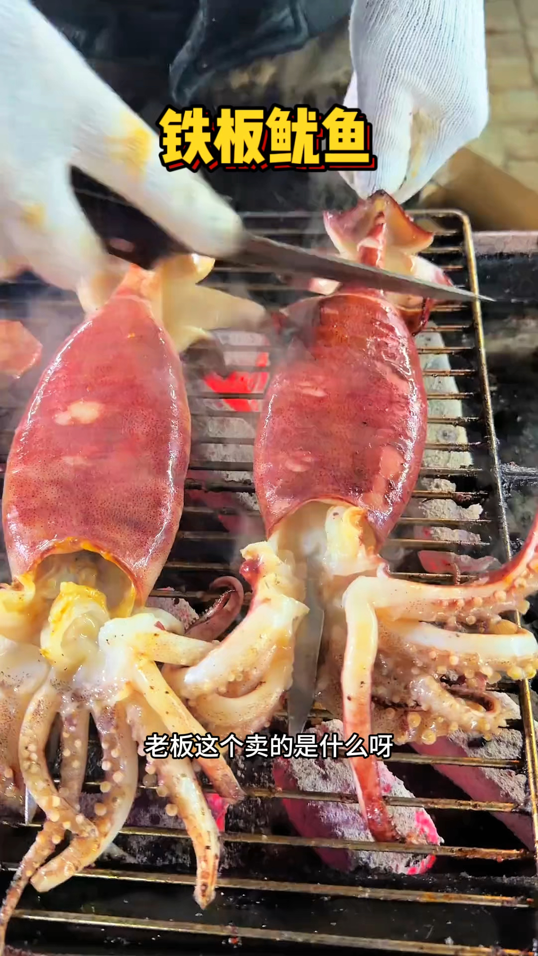 汕头街头的现烤深海大鱿鱼