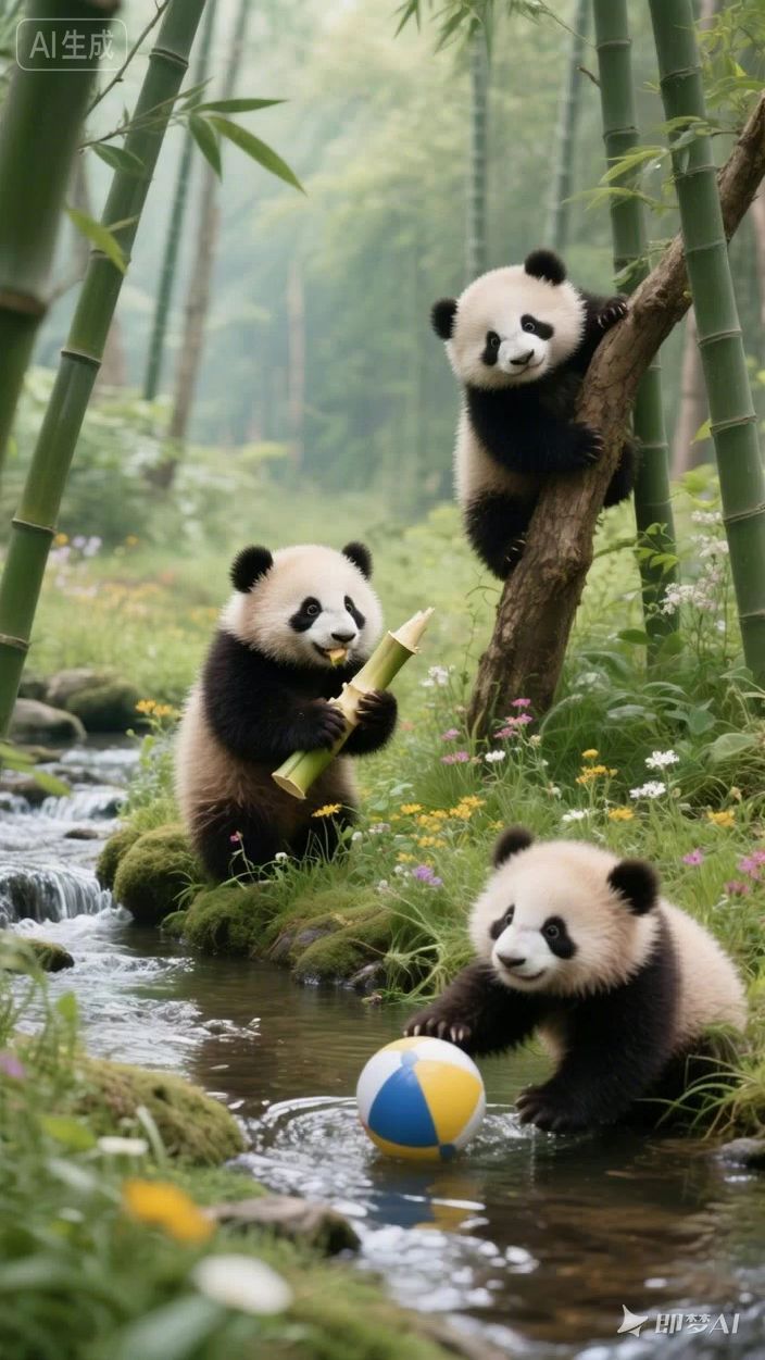 萌趣熊猫森林派对，玩转竹林水上乐园！