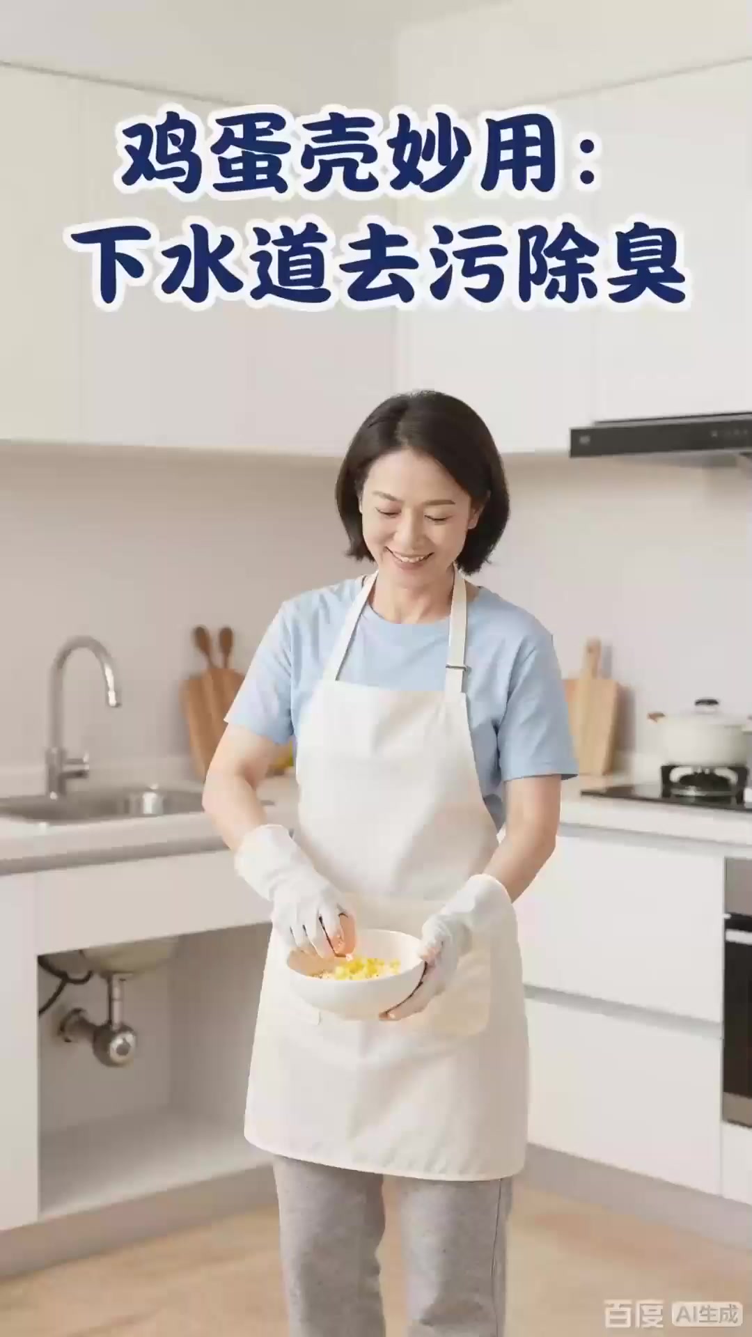 真厉害鸡蛋壳碾碎倒进下水道，去污又除臭！