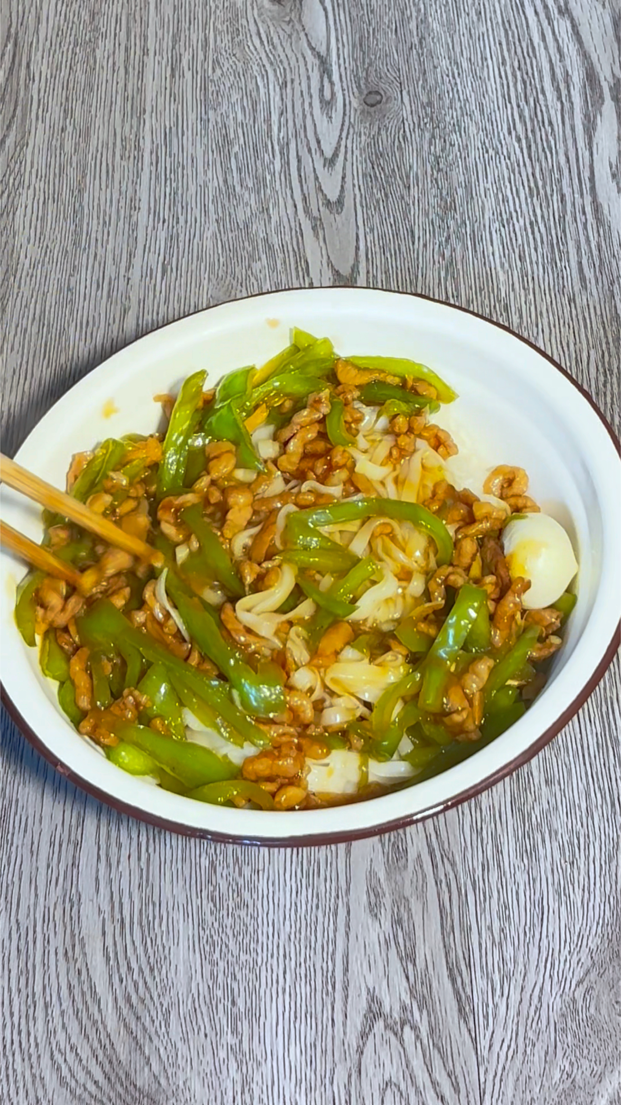 青椒肉丝拌面#家常捞面