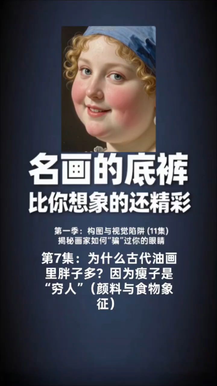 第7集：为什么古代油画里胖子多？因为瘦子是“穷人”#艺术科普 #解压读物#艺术鉴赏