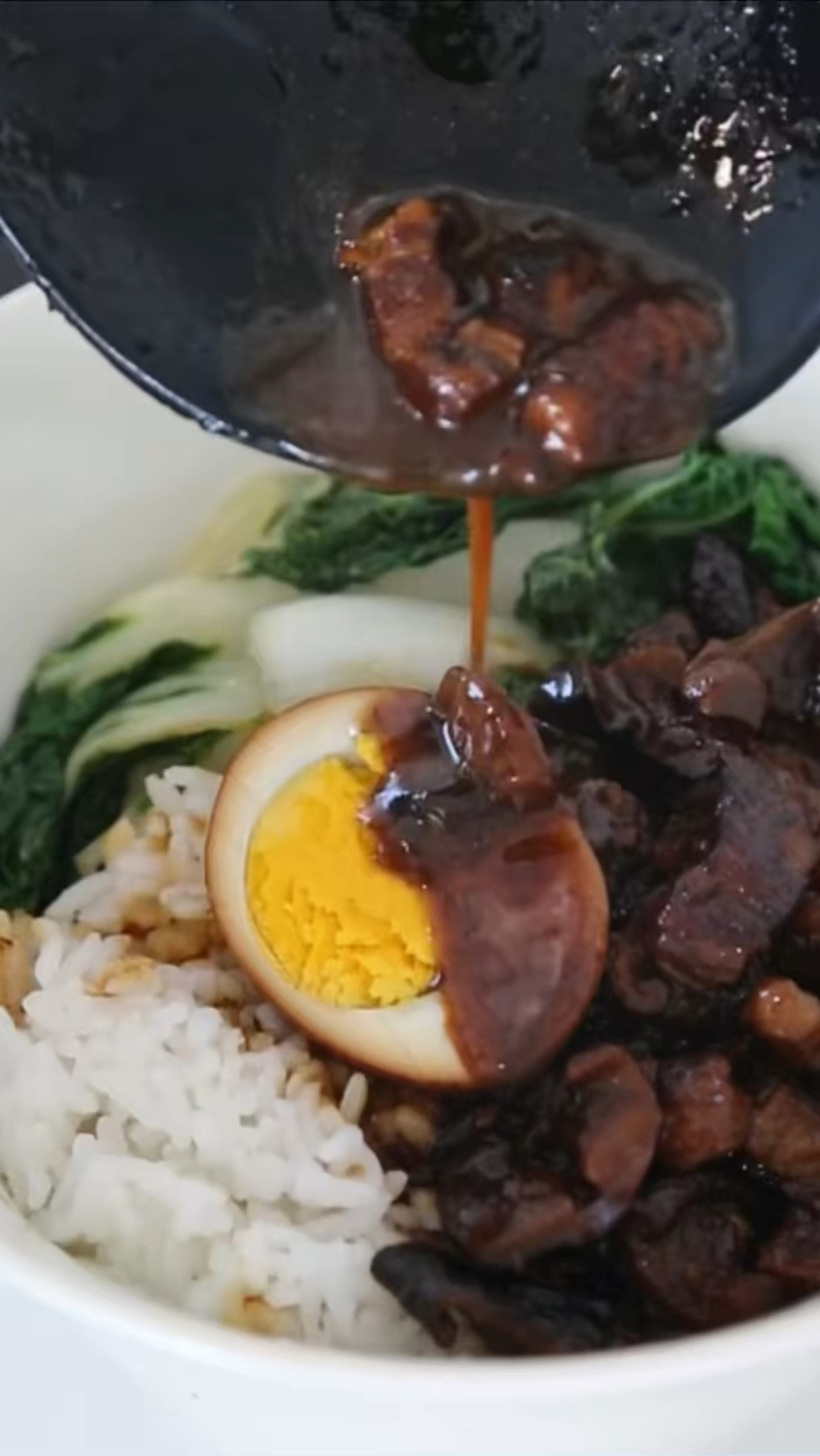 家庭版香菇卤肉饭,一顿狂炫3碗米饭!