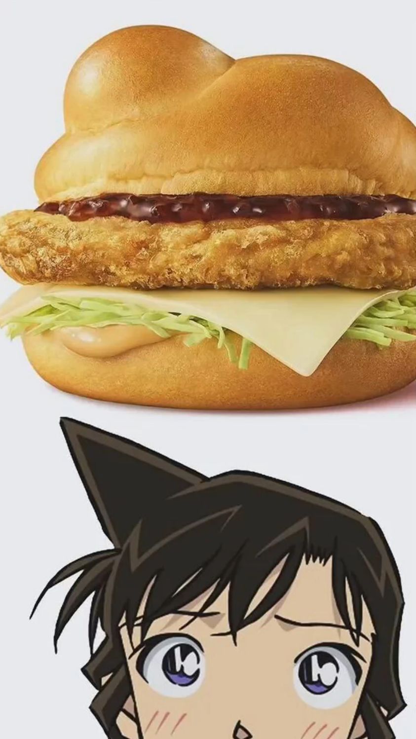 柯南又与麦当劳联动,怎么汉堡尖尖的?