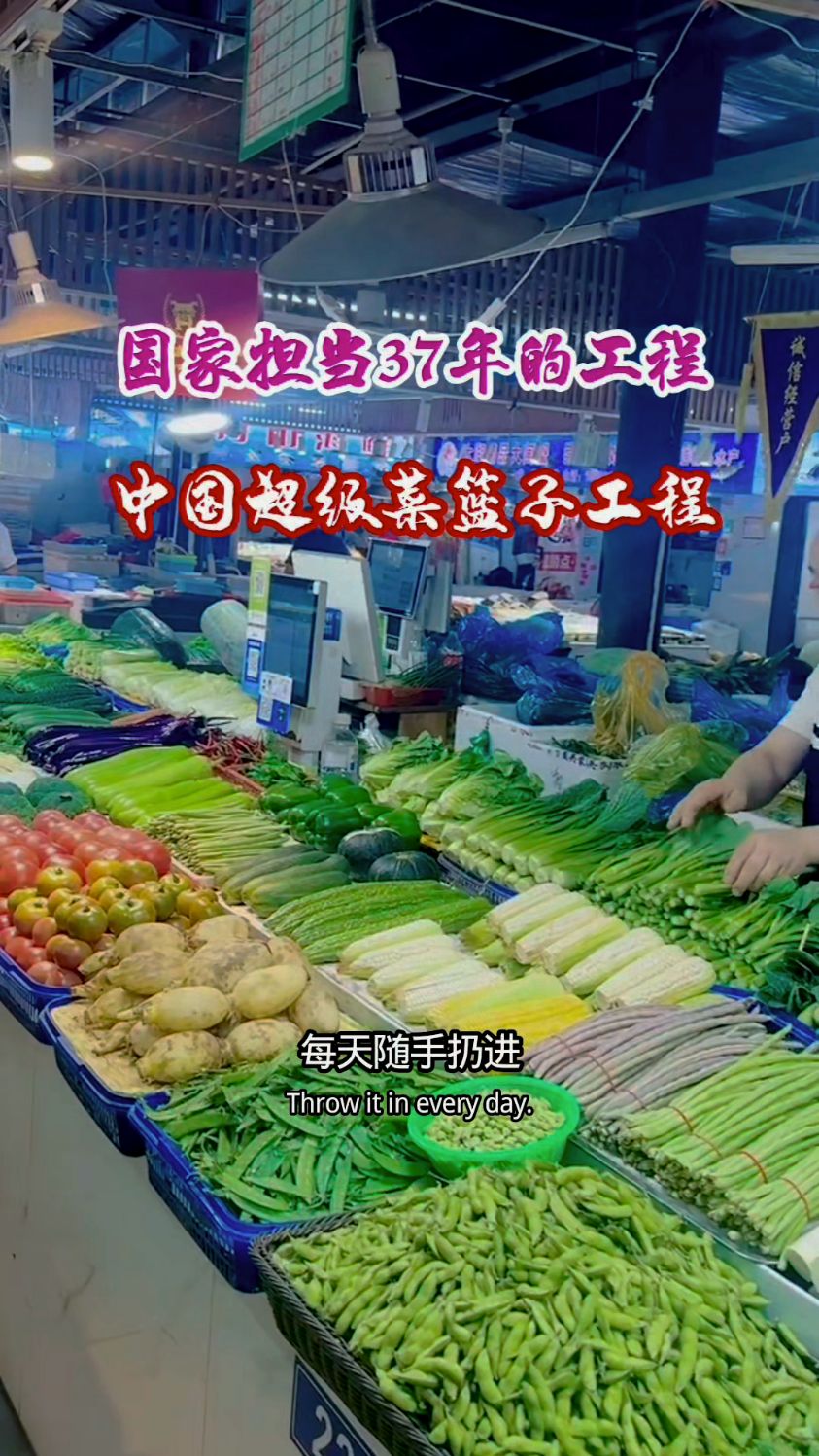 菜市场里的中国超级菜篮子工程，太牛了！ #菜市场