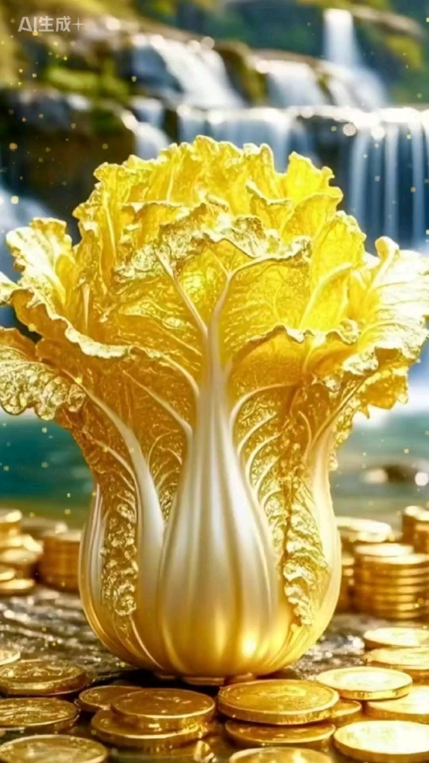 金白菜金光闪闪,白菜百财,好运吉祥!