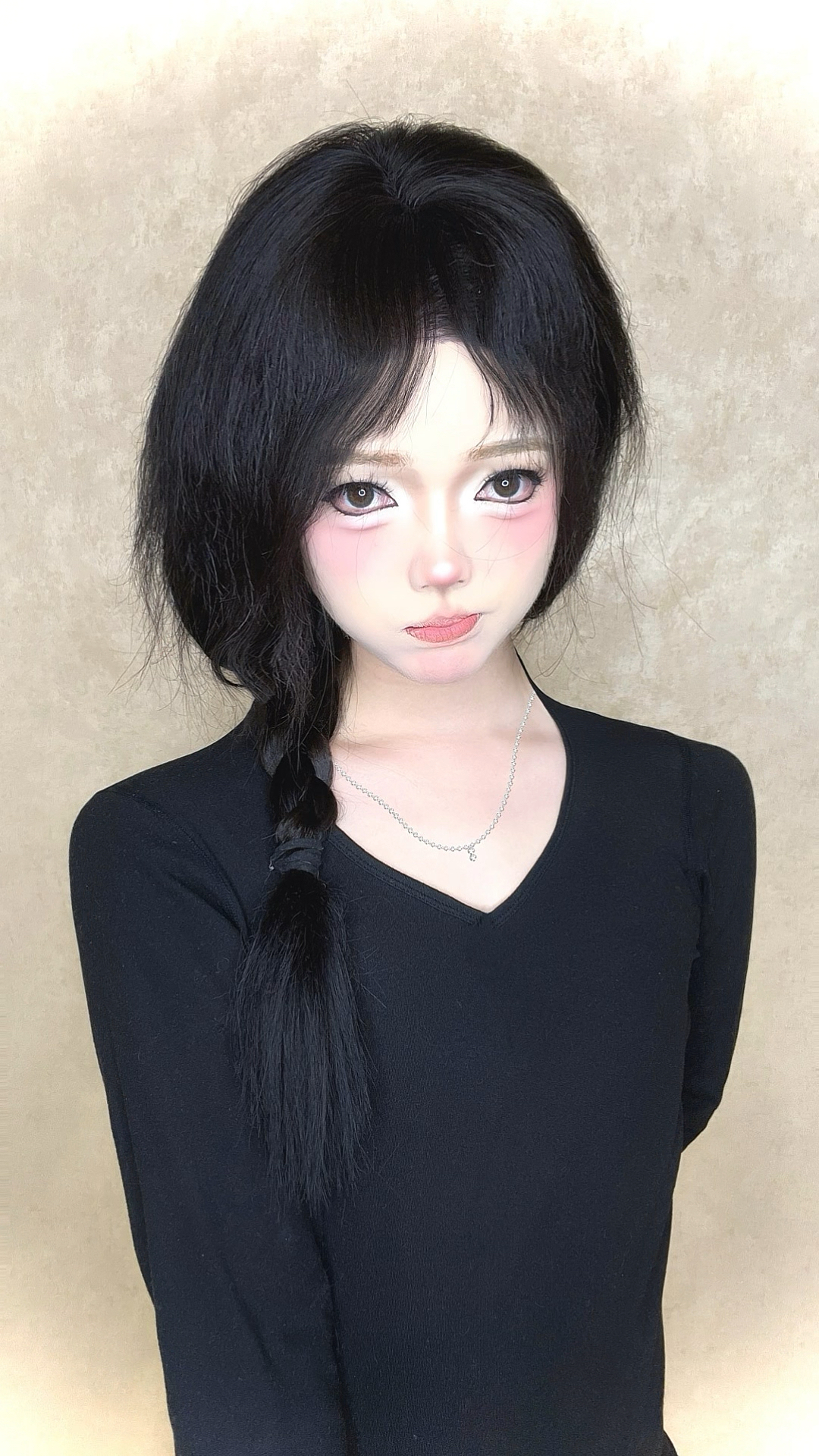 今天是可爱麻花辫妆容!