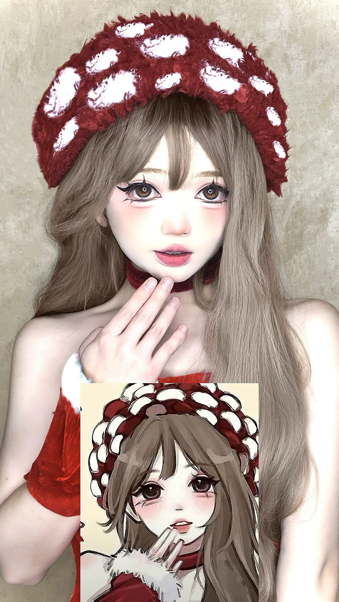 今天是新年漫画头像妆!