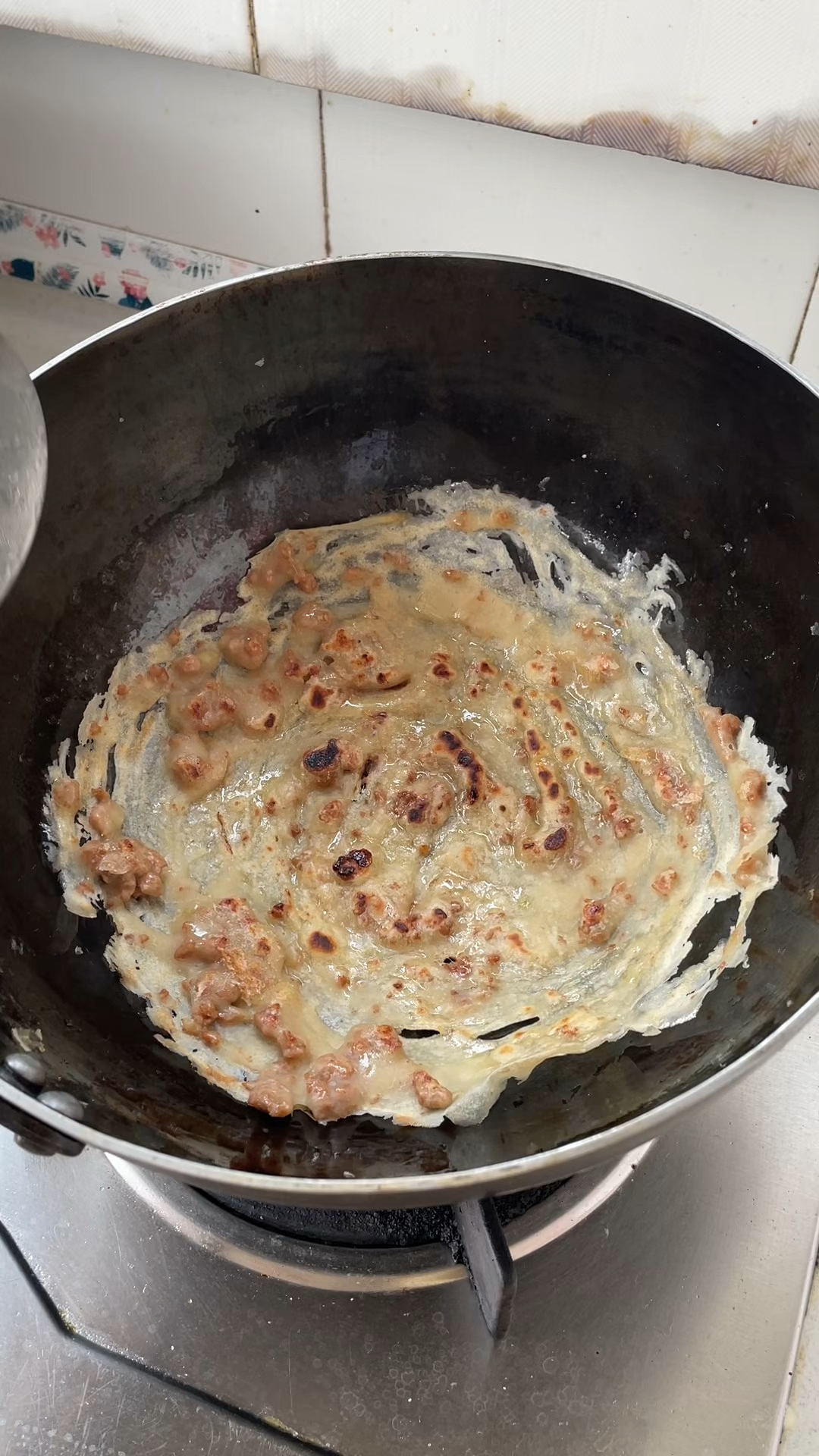 酥脆好吃的肉煎饼