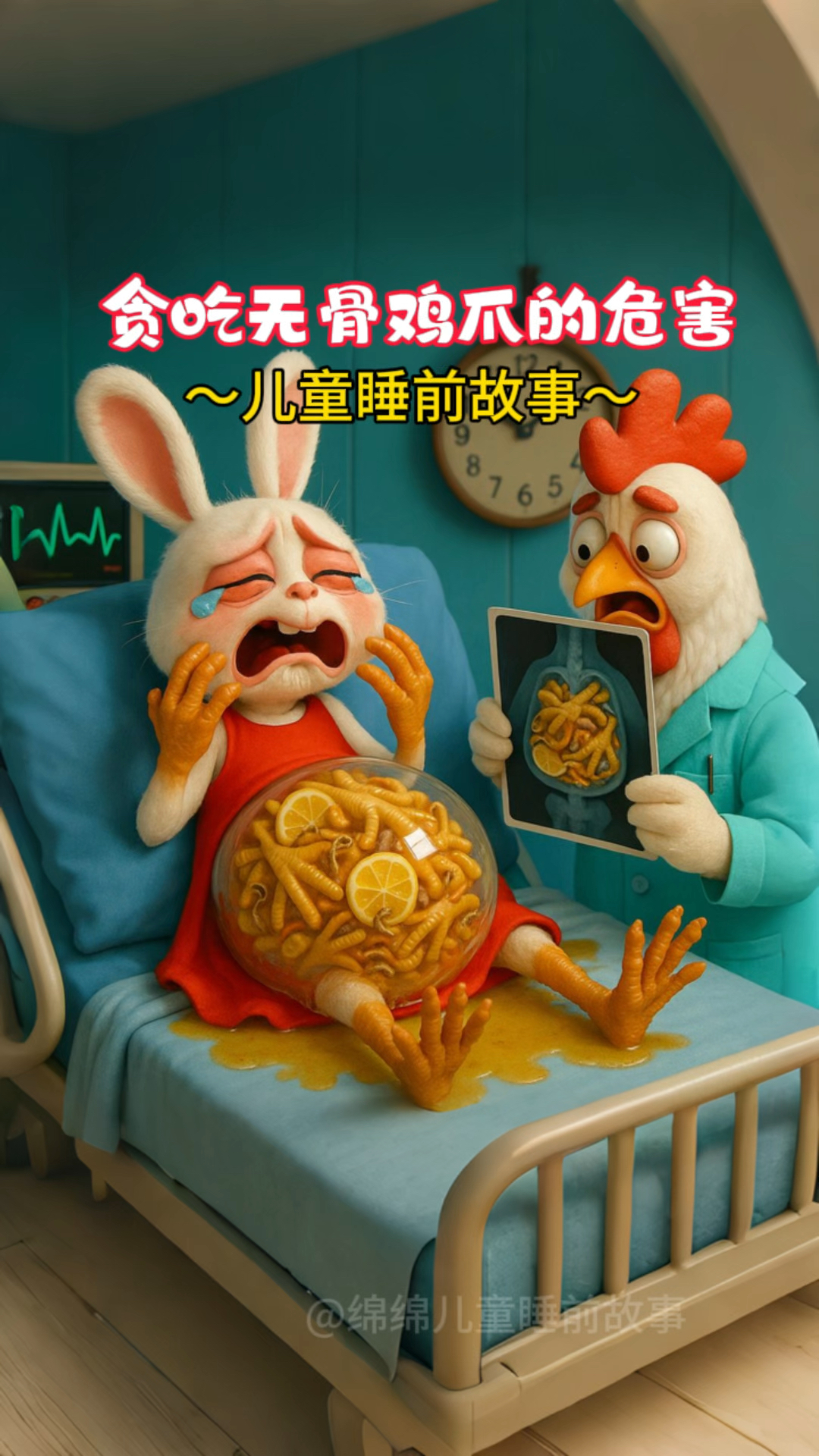 儿童睡前故事:儿童饮食习惯管理——《贪吃无骨鸡爪的危害》