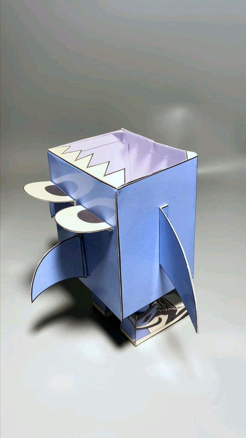 用纸diy耐克鲨鱼糖果盒子#diy手工#美国山海经#乐高#节奏盒子