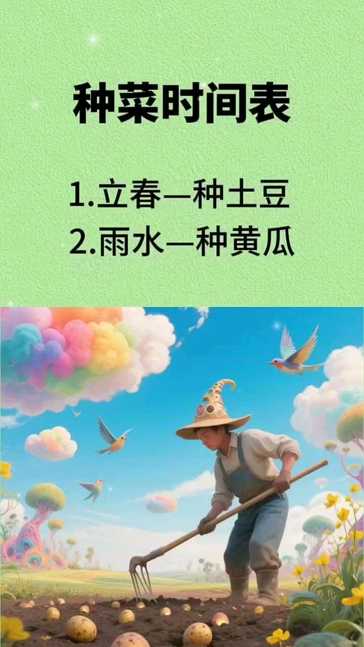 种菜时间表,我一个也不知道