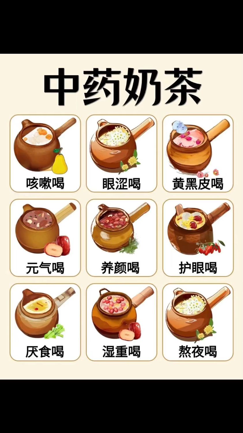 更适合中国人的养生中药奶茶