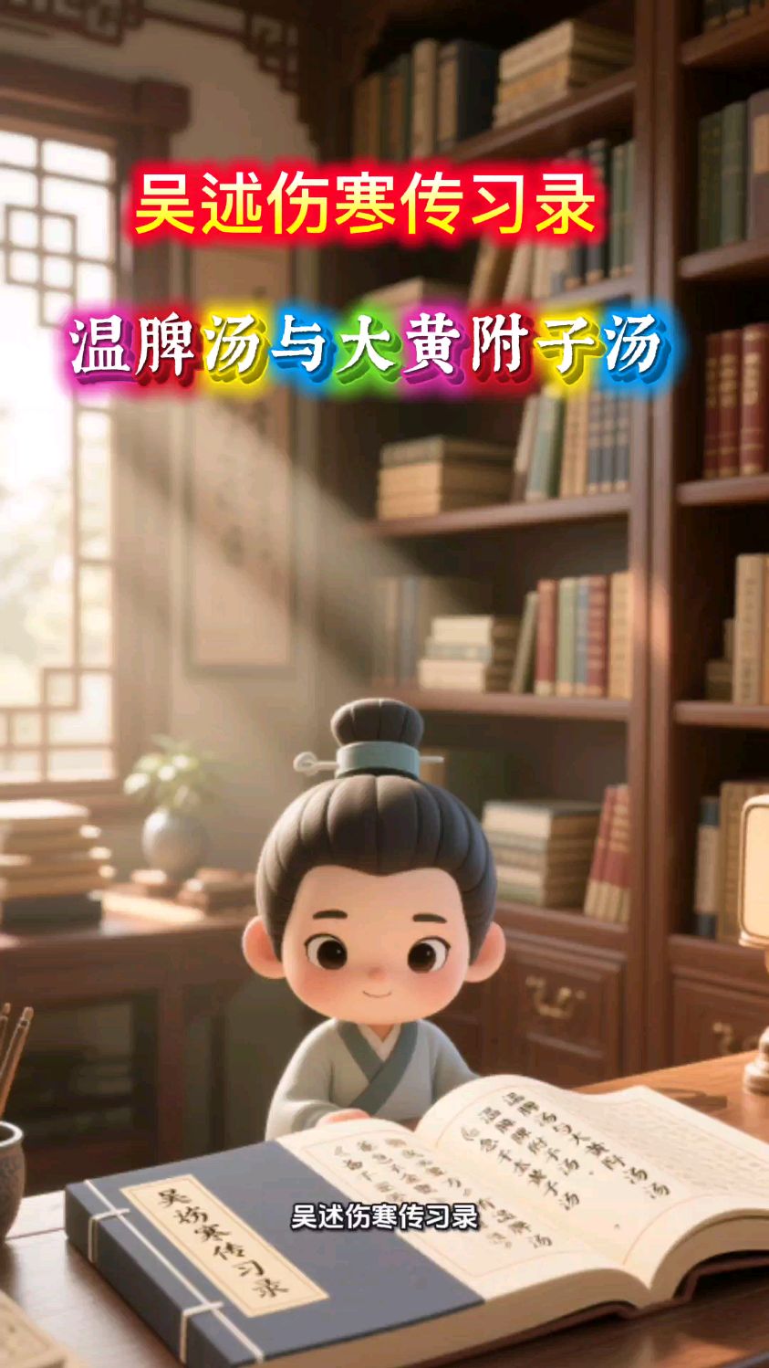 《吴述伤寒传习录》温脾汤与大黄附子汤