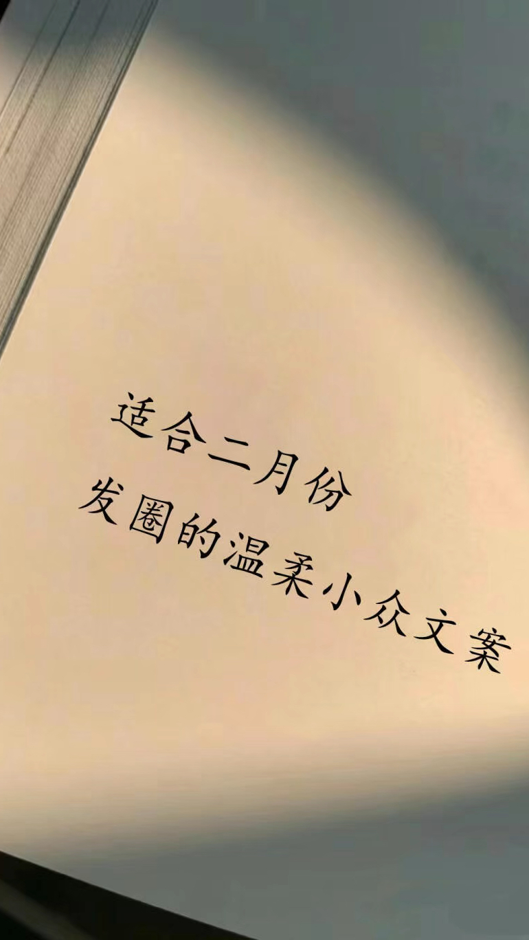 适合二月份发圈的温柔小众文案