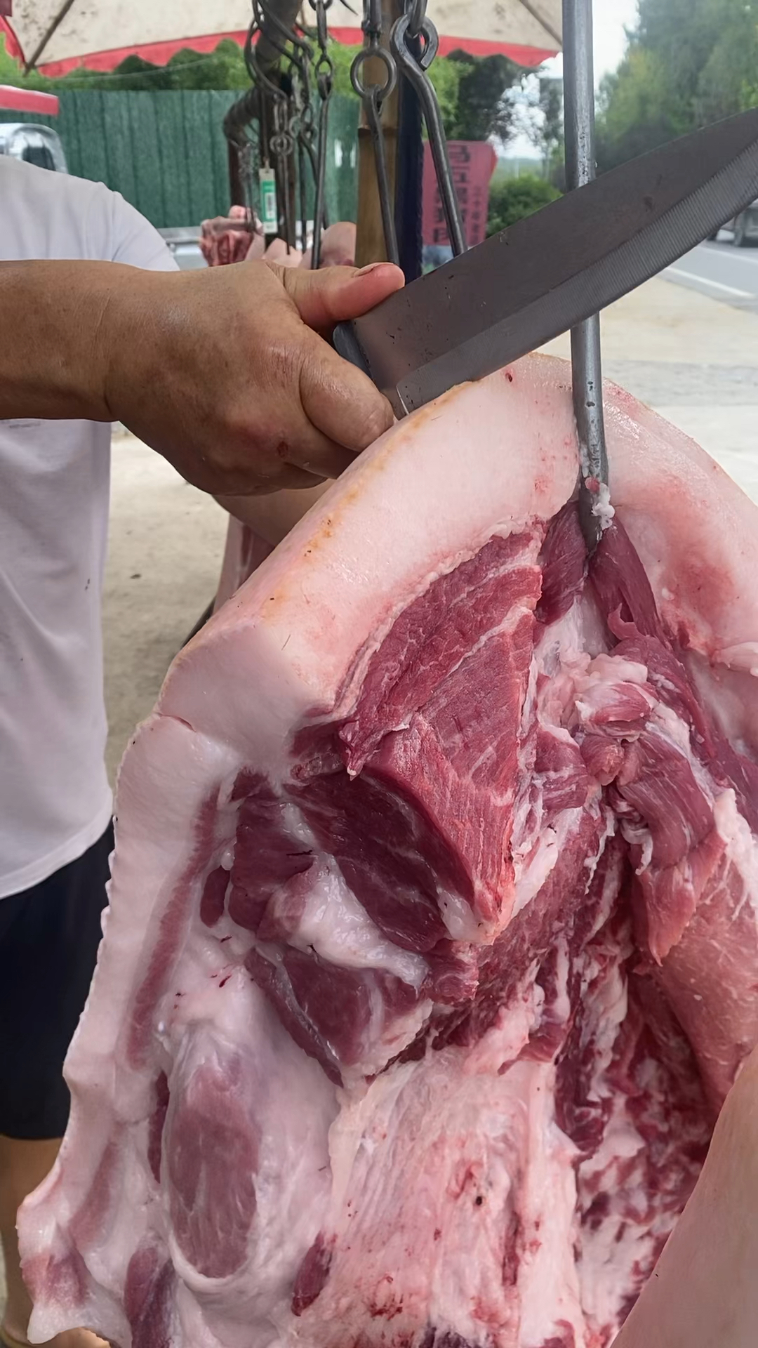 这是真正的土猪肉!