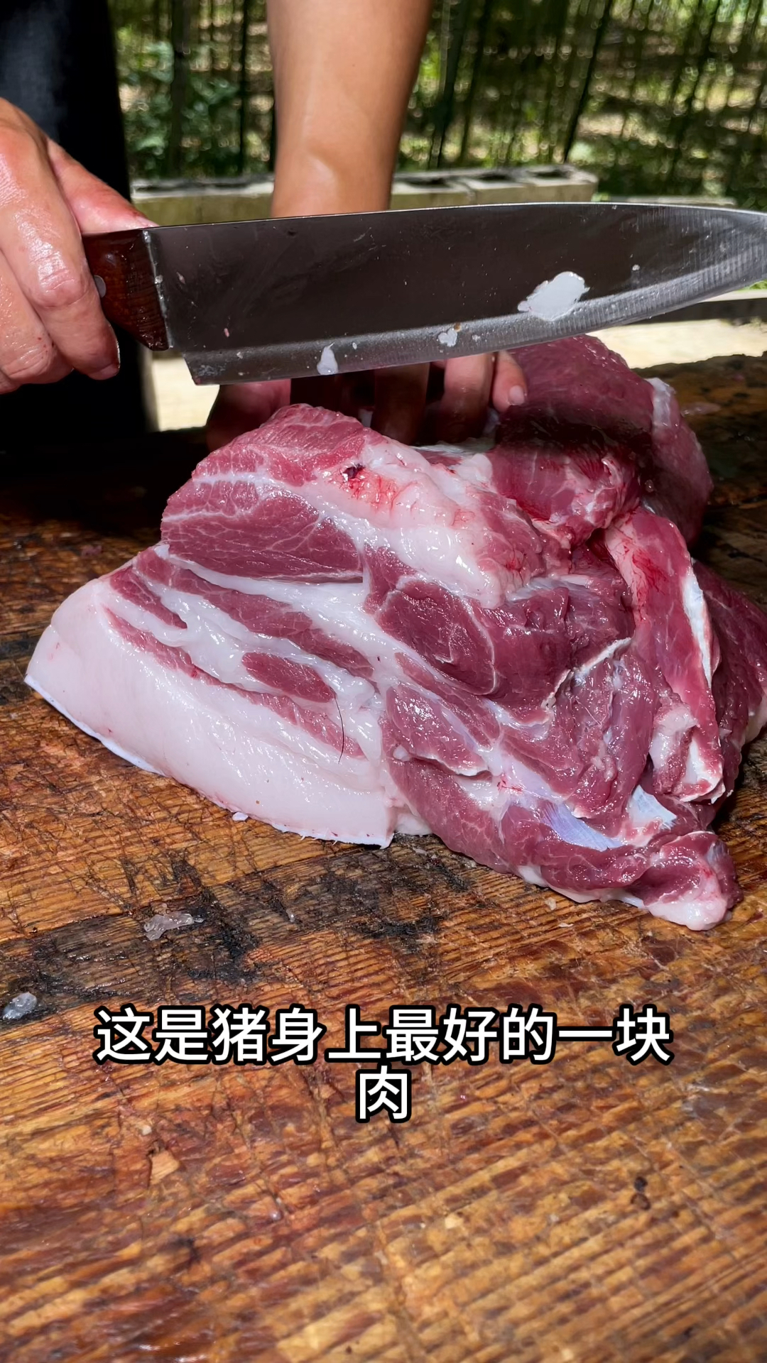 农村粮食土猪前腿梅花肉,香嫩爽滑百搭肉,无论蒸炸炒煮炖都很香