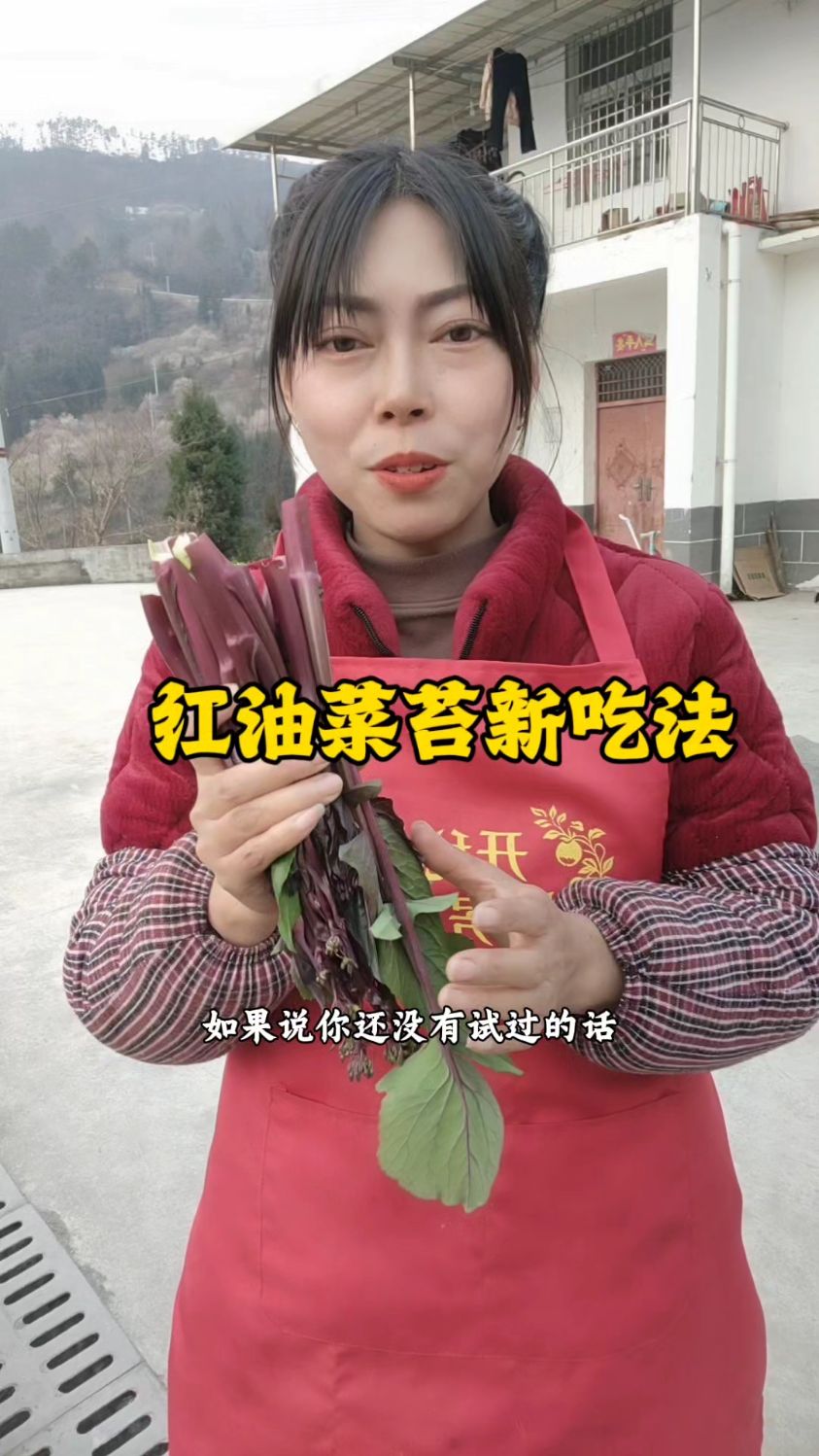 无意中发现的红油菜苔吃法，很下饭