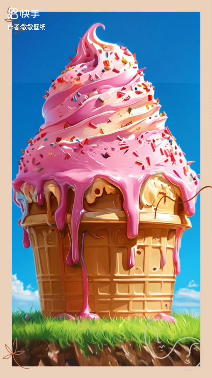 超大的冰激凌太漂亮了