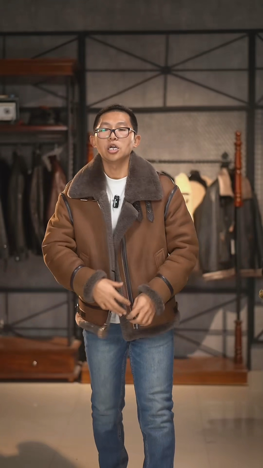 真皮真毛皮毛一体