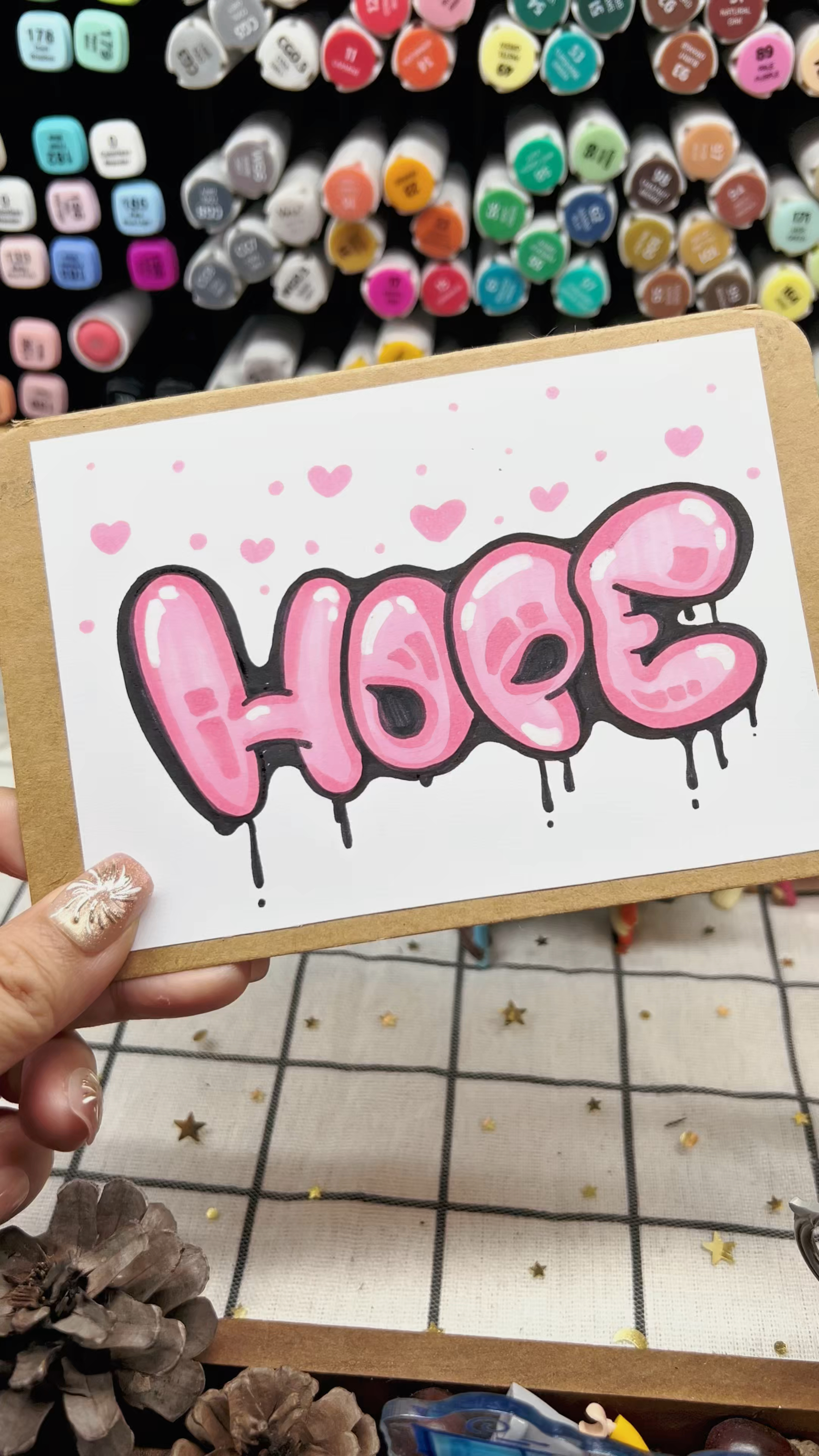 HOPE泡泡艺术字教程｜简单好看的可爱涂鸦字体设计