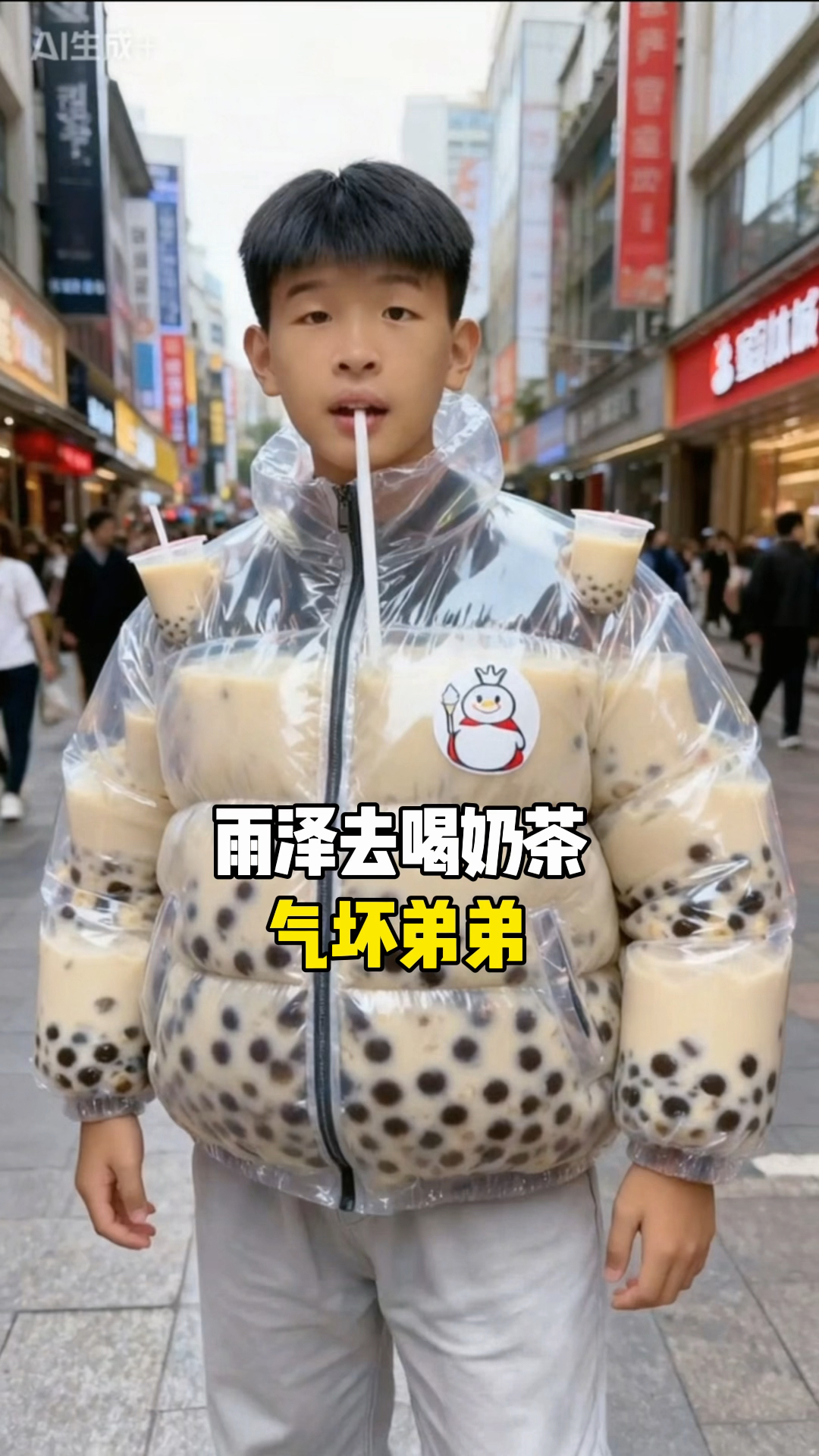 雨泽去喝奶茶气坏弟弟