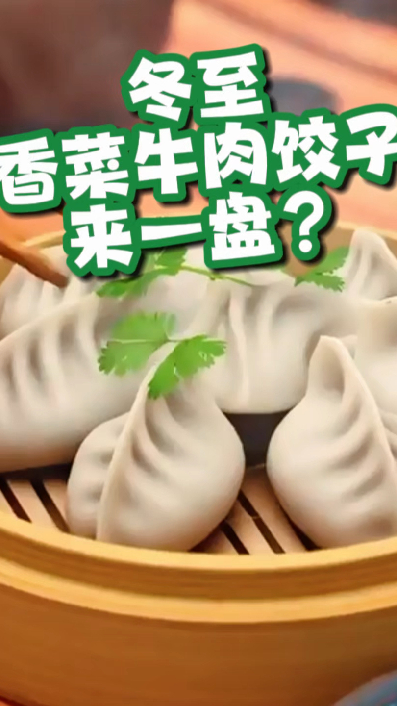 冬至大如年香菜牛肉饺子来一盘