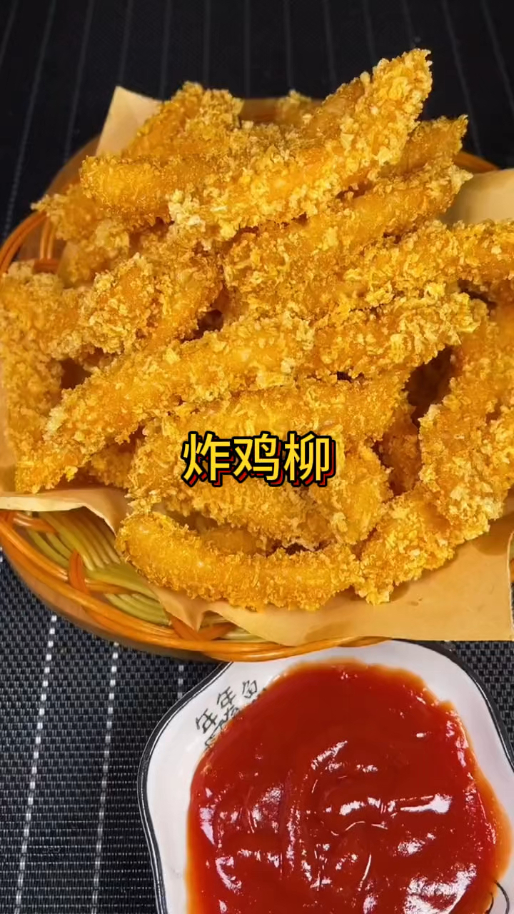 酥脆炸鸡柳，蘸酱更美味！